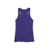 Back Flat Lay of GOEX Ladies Cotton Rib Tank in Purple