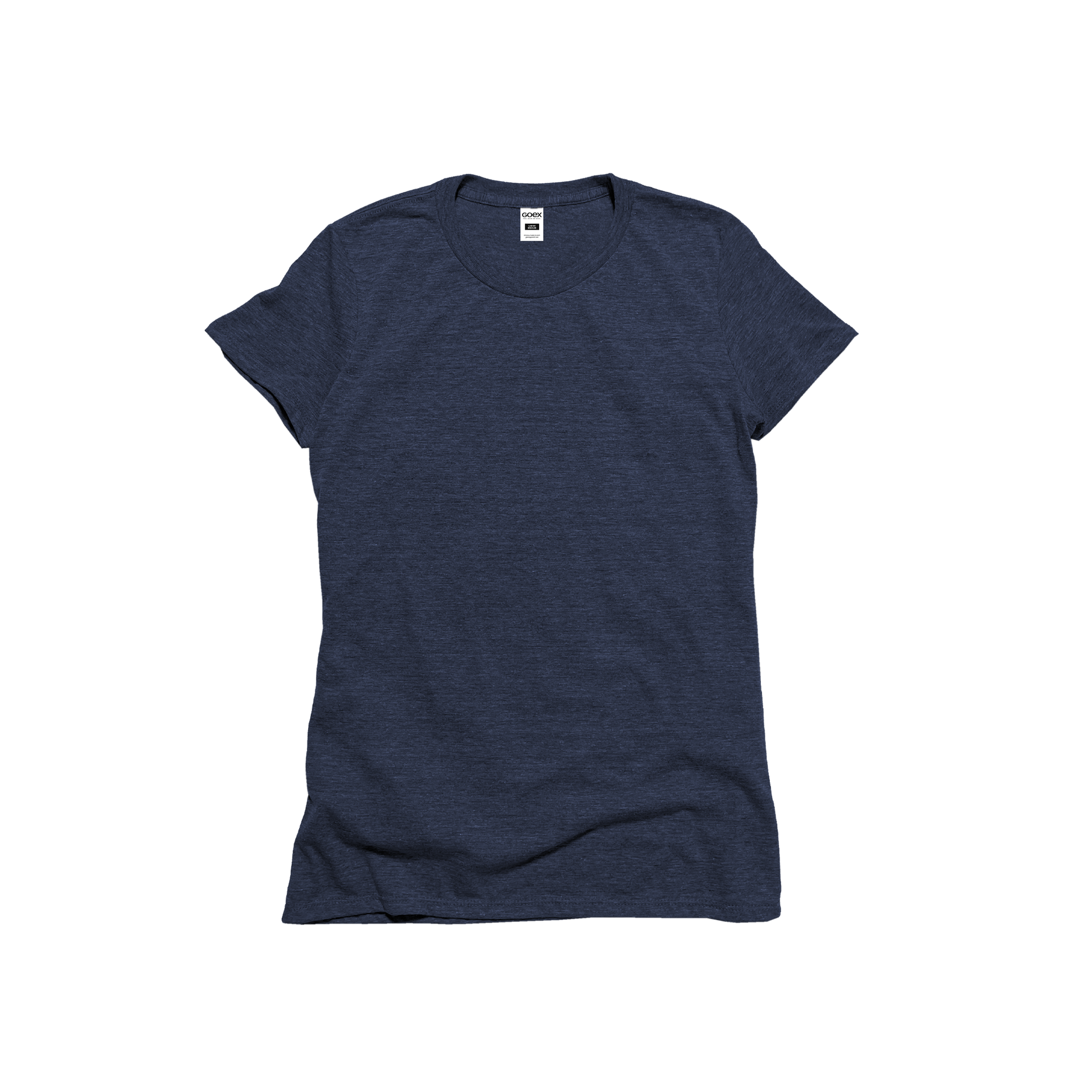 Front Flat Lay of GOEX Ladies Eco Triblend Tee in Navy