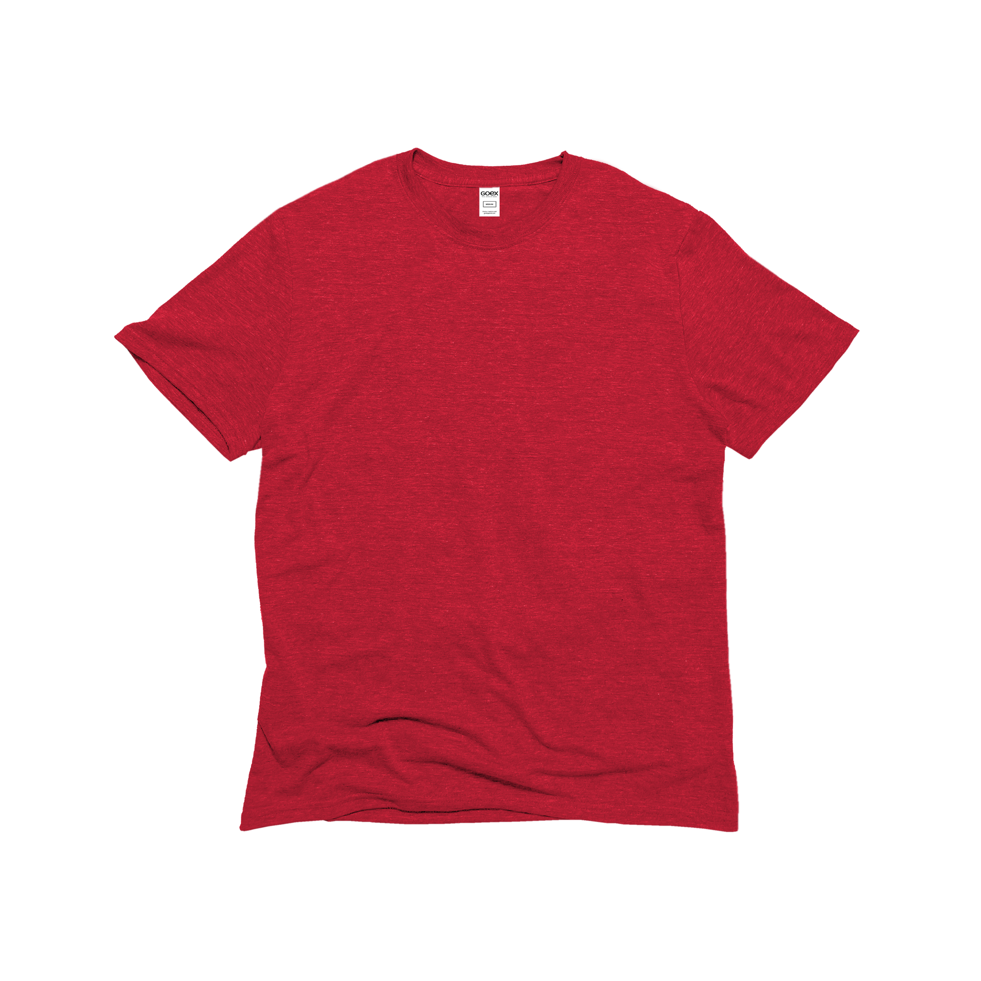 Front Flat Lay of GOEX Unisex and Men's Eco Triblend Tee in Red