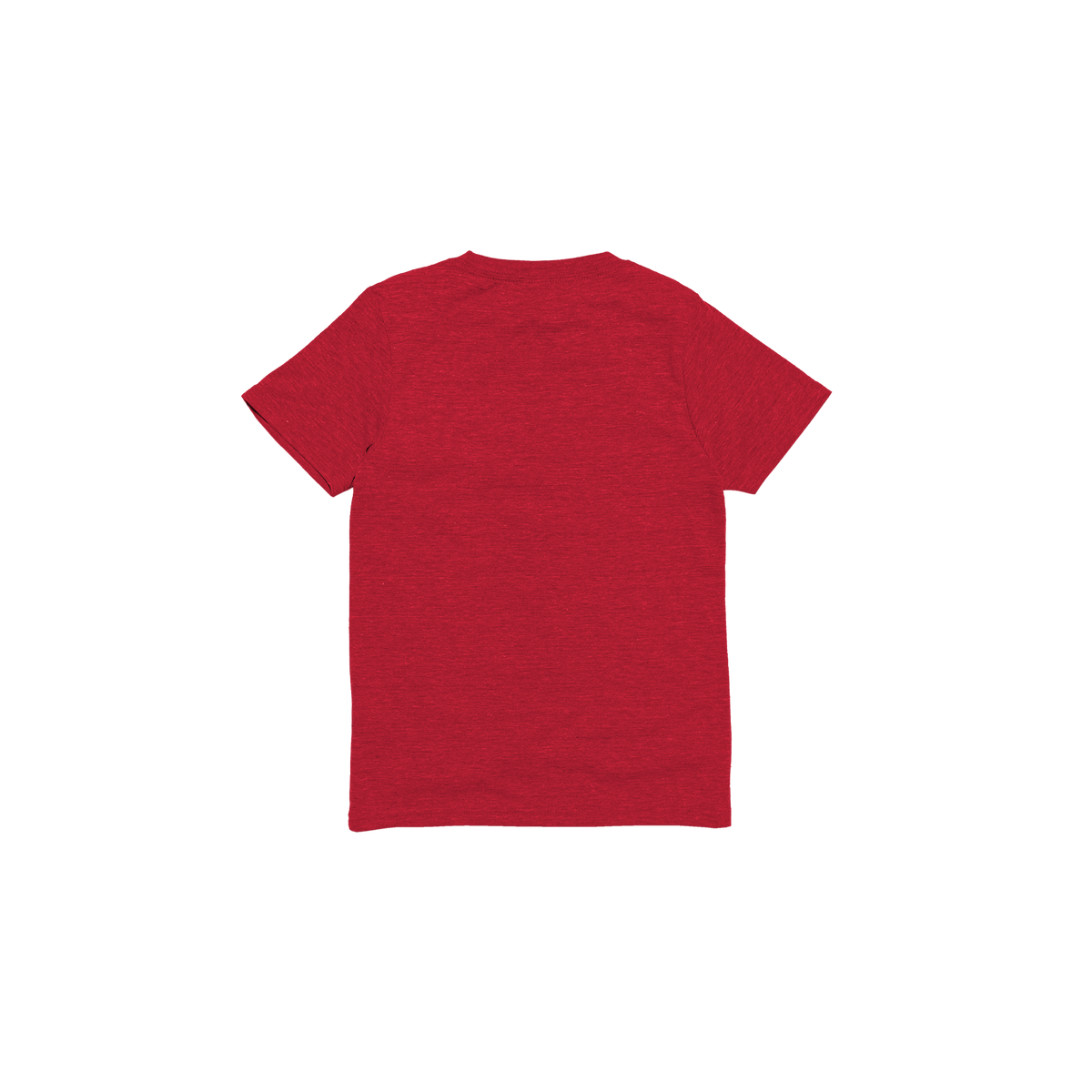 Back Flat Lay of GOEX Youth Eco Triblend Tee in Red