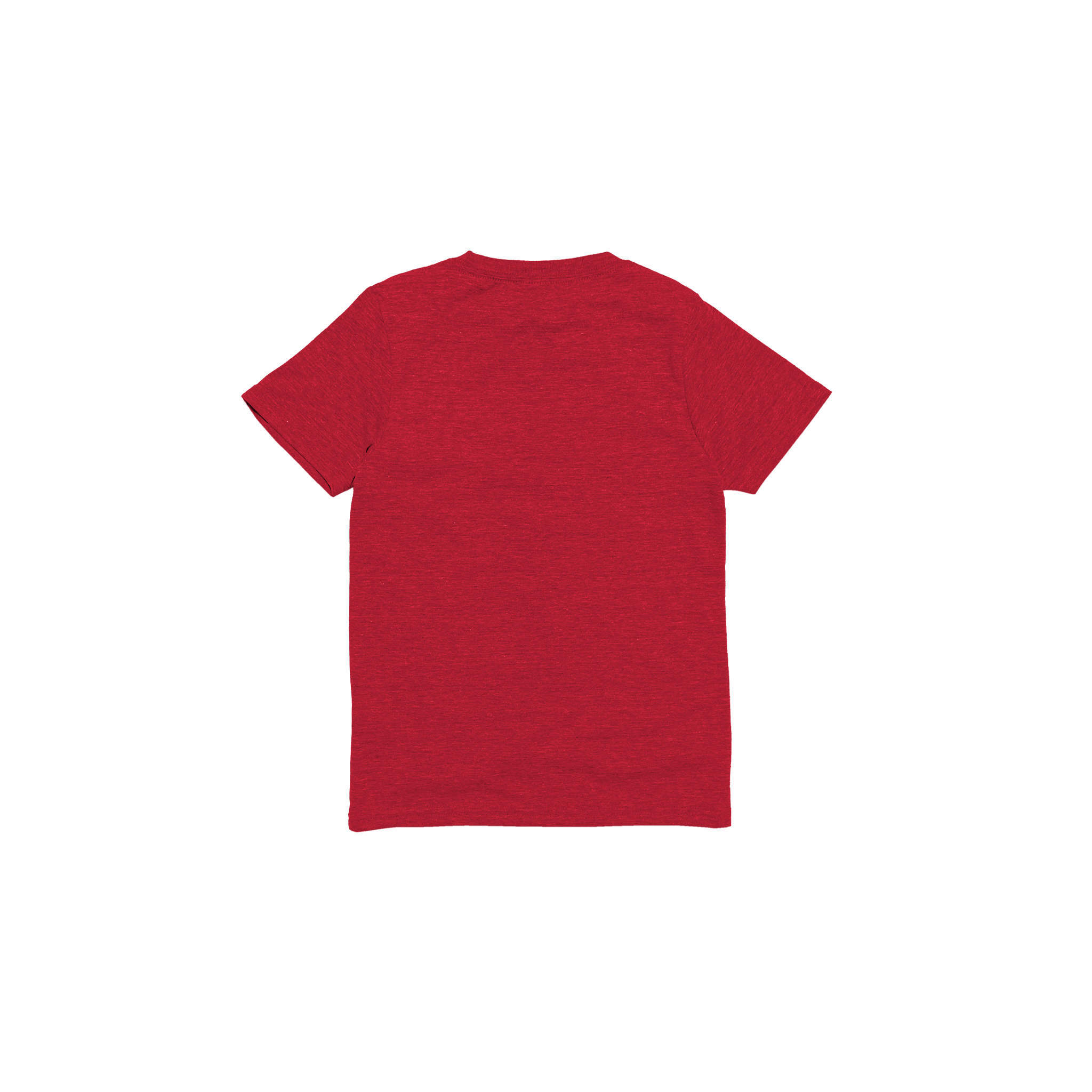 Back Flat Lay of GOEX Youth Eco Triblend Tee in Red