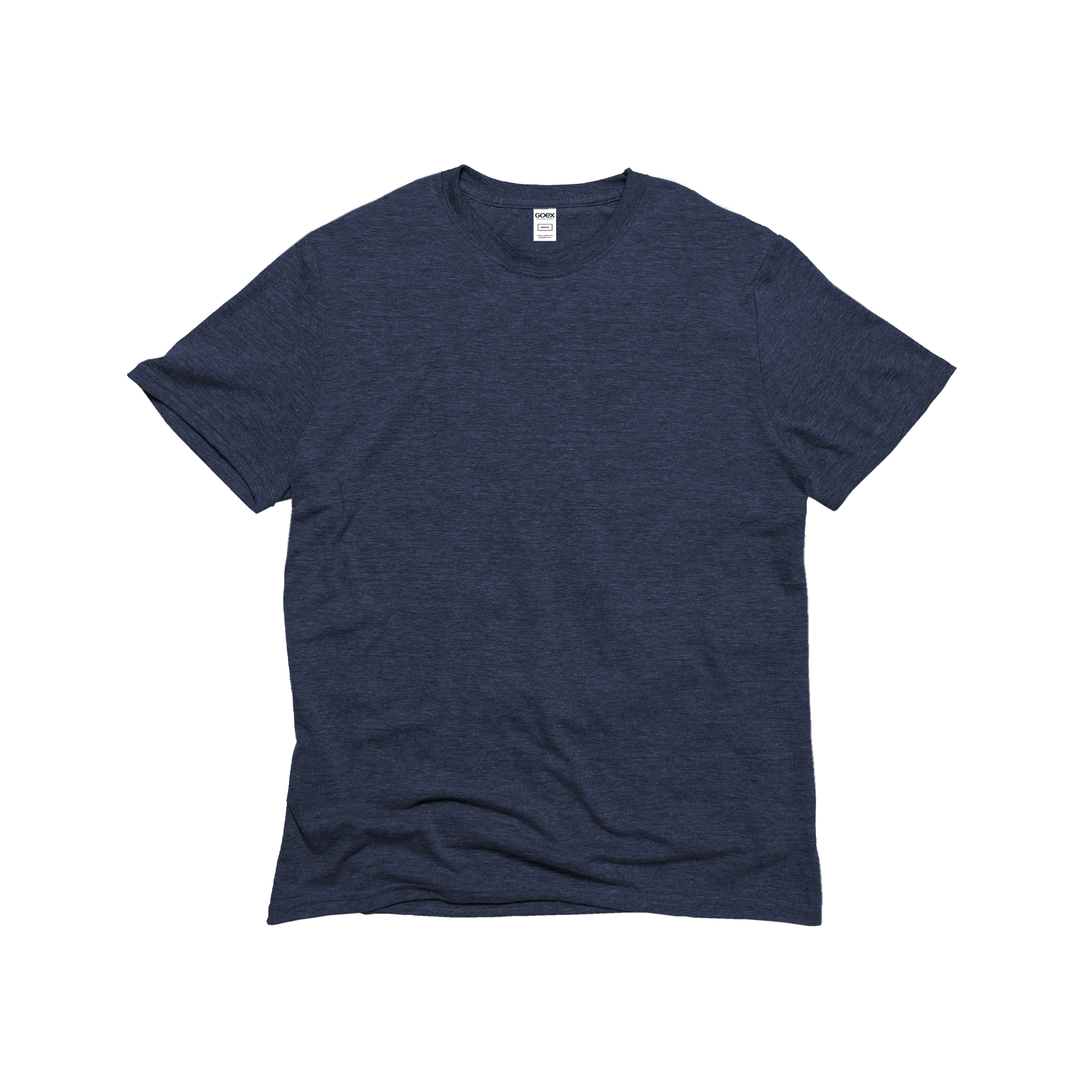 Front Flat Lay of GOEX Unisex and Men's Eco Triblend Tee in Navy
