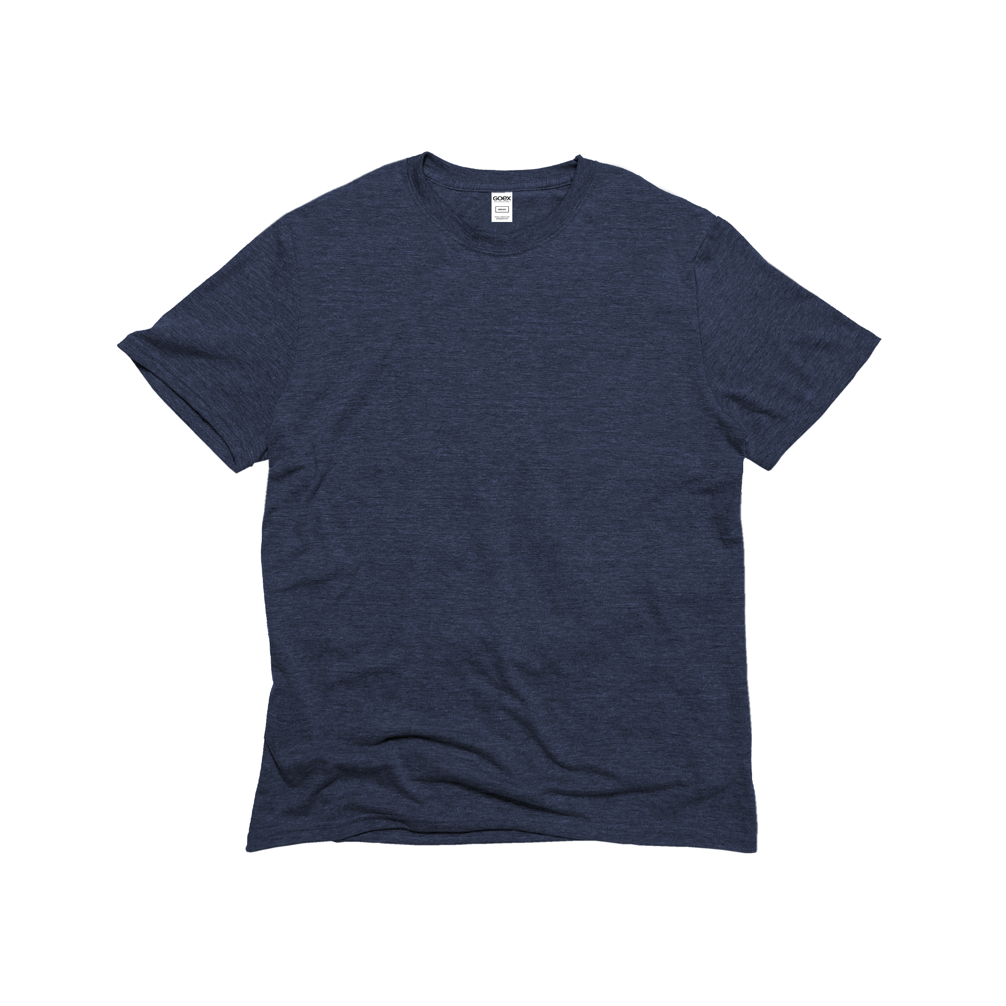 Front Flat Lay of GOEX Unisex and Men's Eco Triblend Tee in Navy