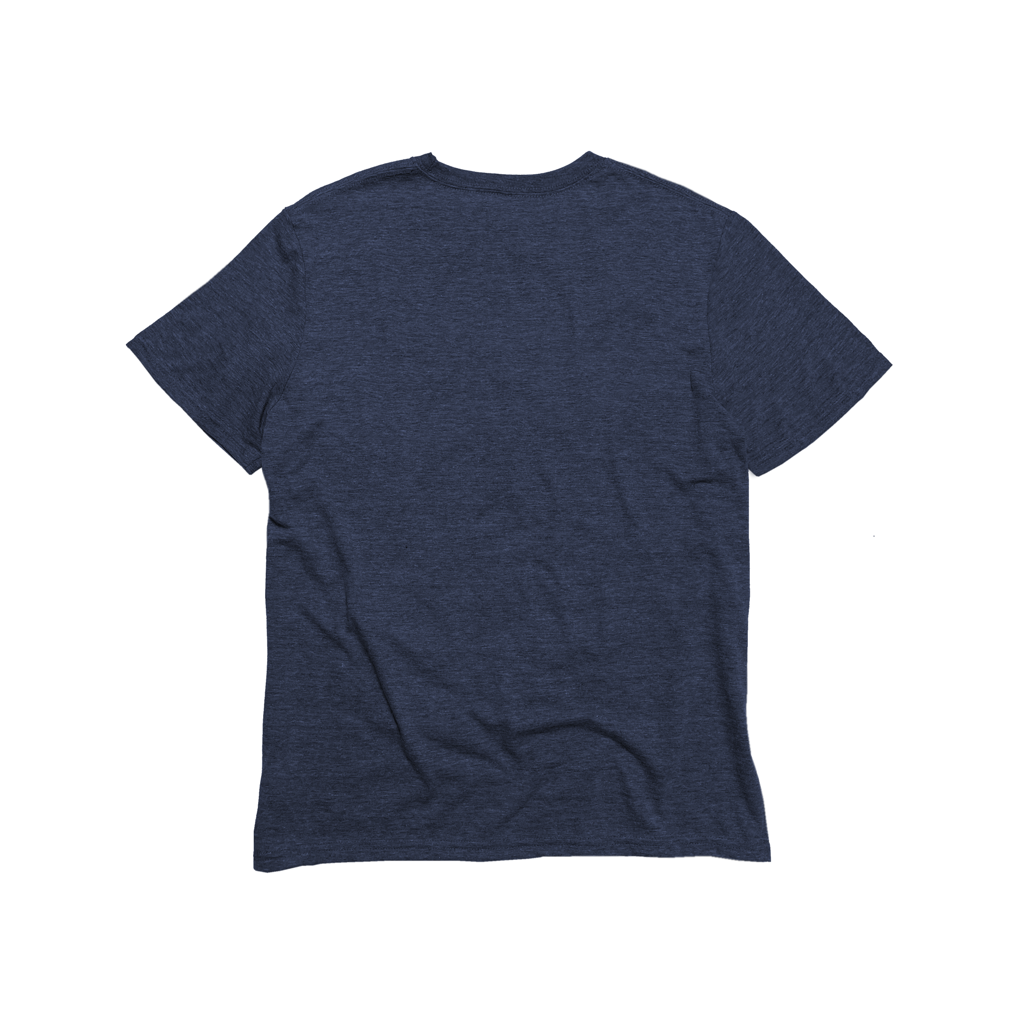 Back Flat Lay of GOEX Unisex and Men's Eco Triblend Tee in Navy