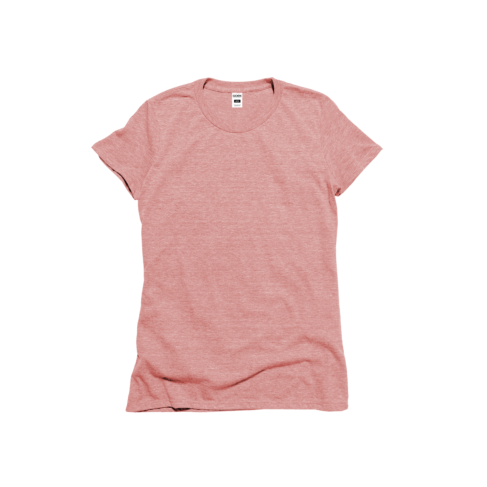 Front Flat Lay of GOEX Ladies Eco Triblend Tee in Rose