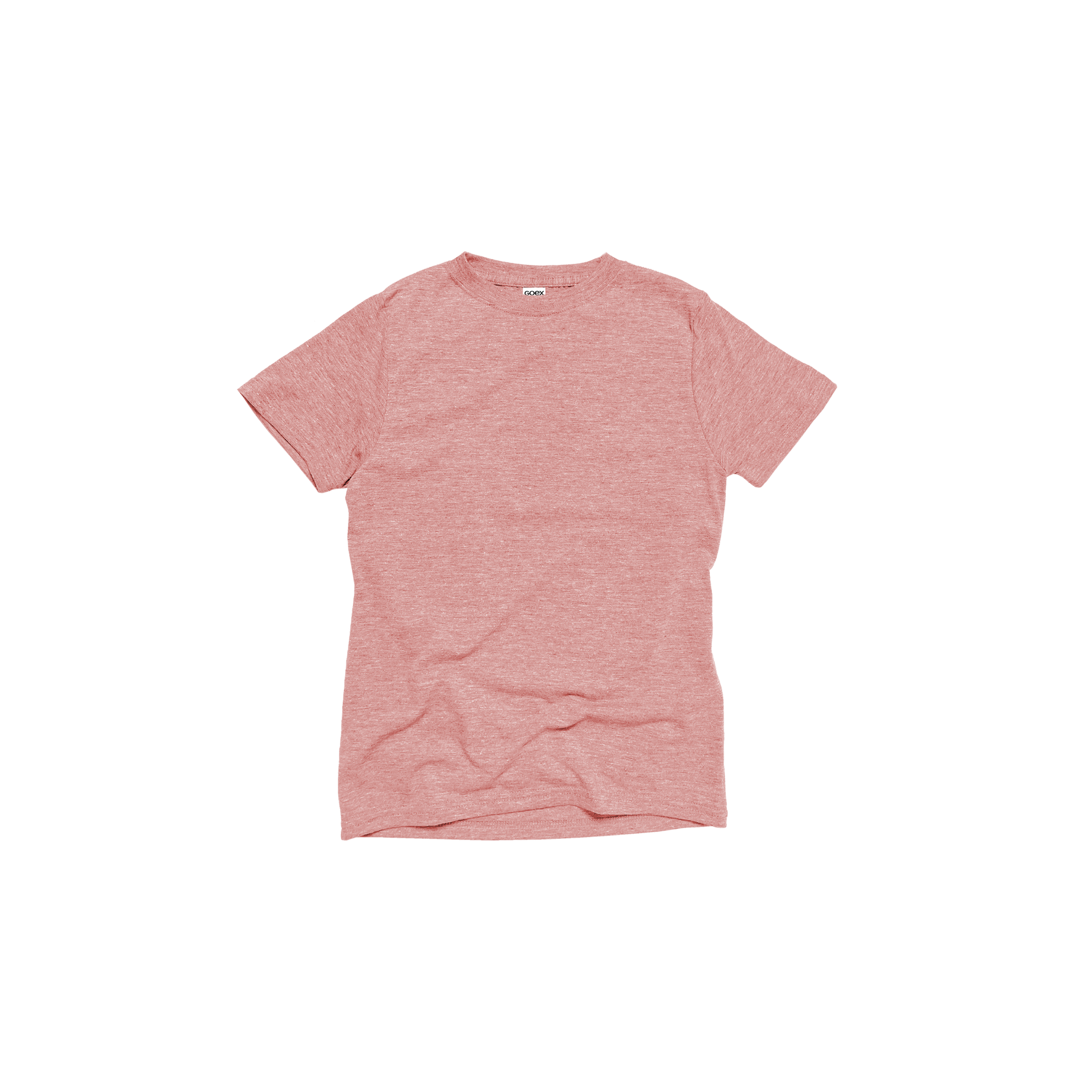 Front Flat Lay of GOEX Youth Eco Triblend Tee in Rose
