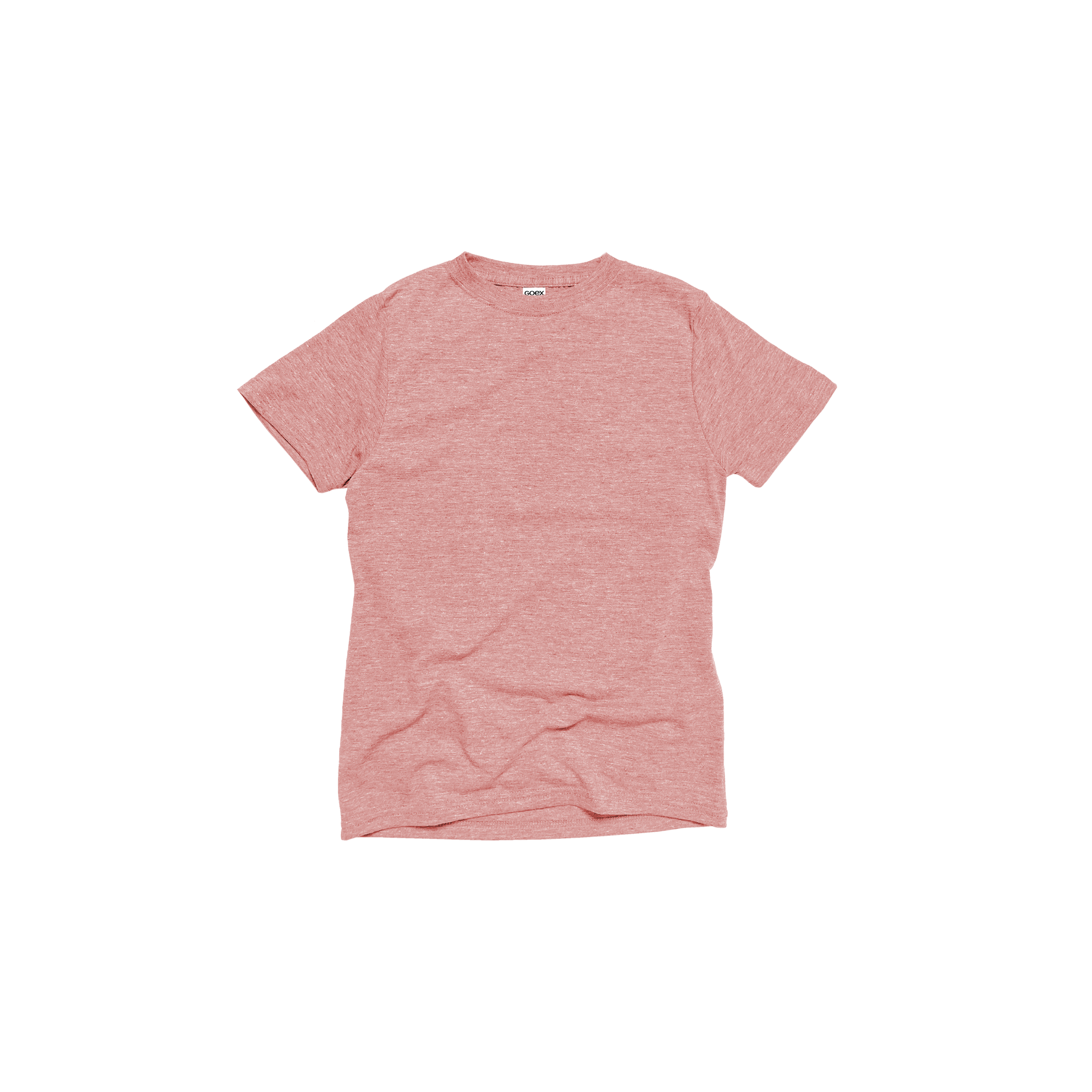 Front Flat Lay of GOEX Youth Eco Triblend Tee in Rose