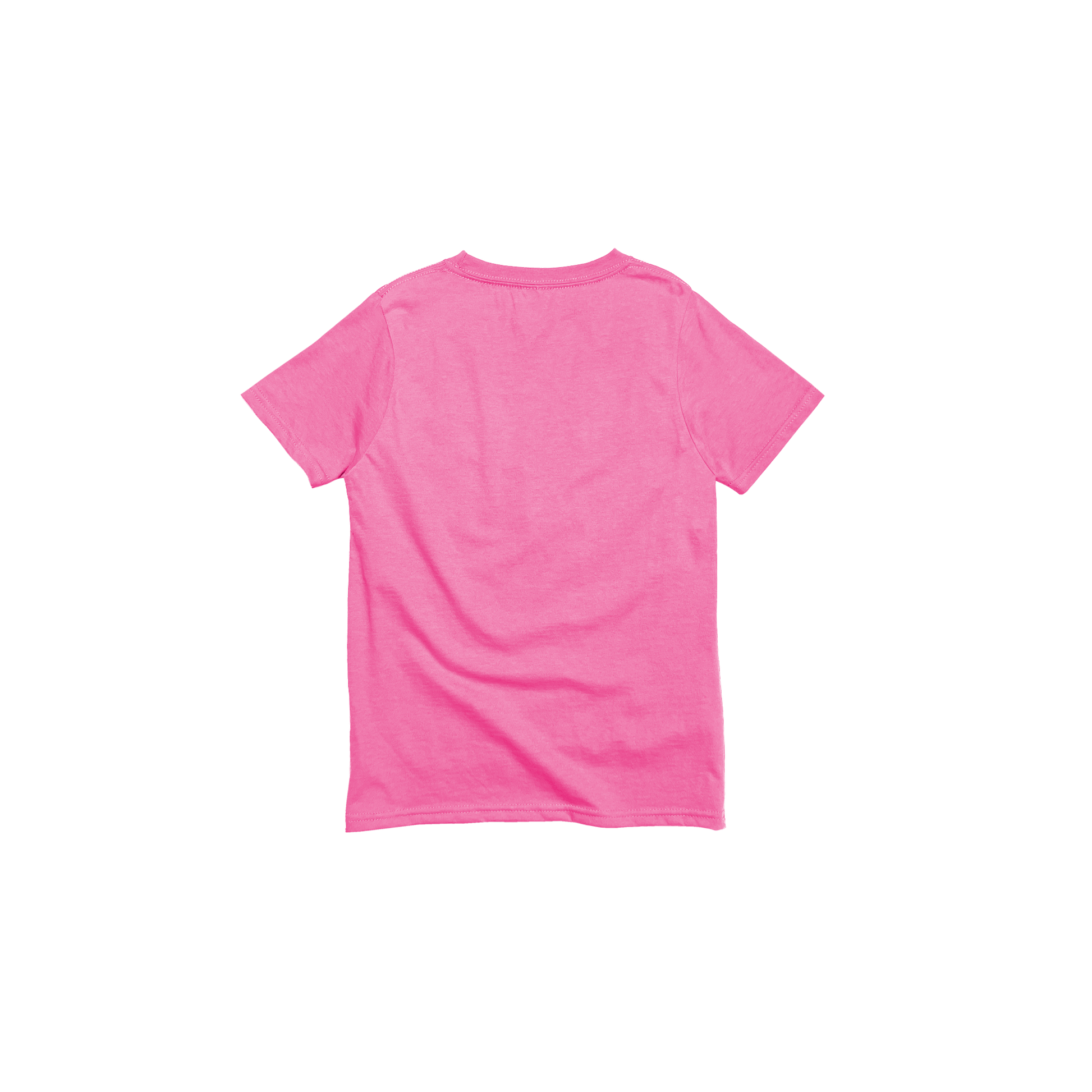 Back Flat Lay of GOEX Youth Premium Cotton Tee in Bubblegum