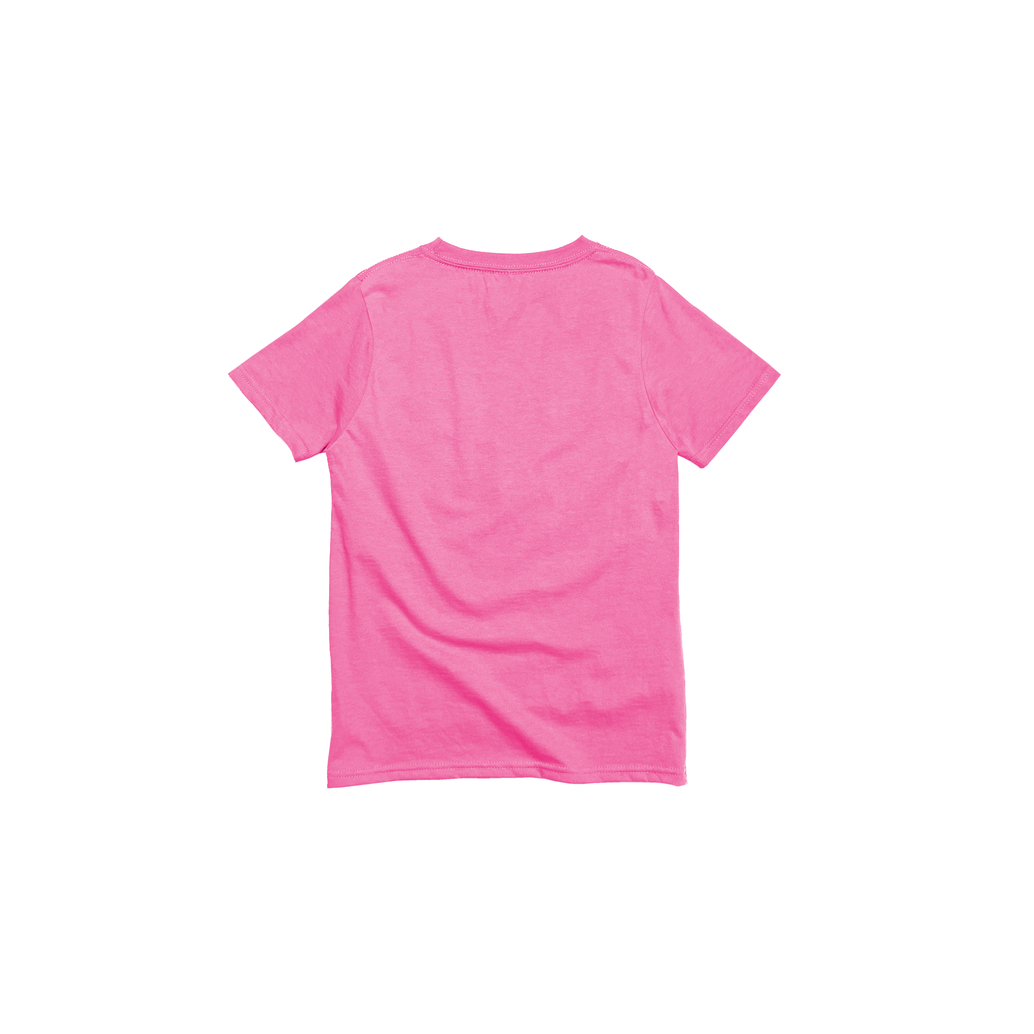 Back Flat Lay of GOEX Youth Premium Cotton Tee in Bubblegum
