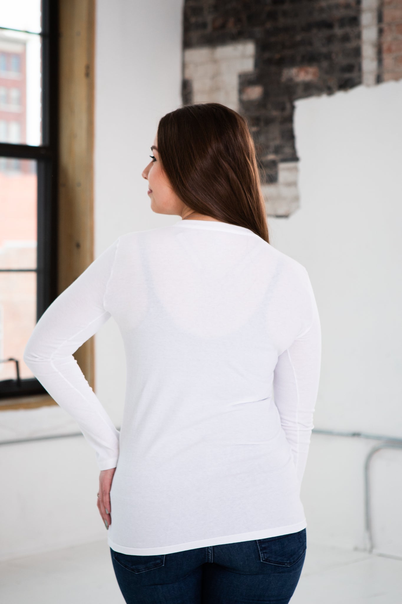 Ladies Premium Cotton Long Sleeve Tee – GOEX Apparel