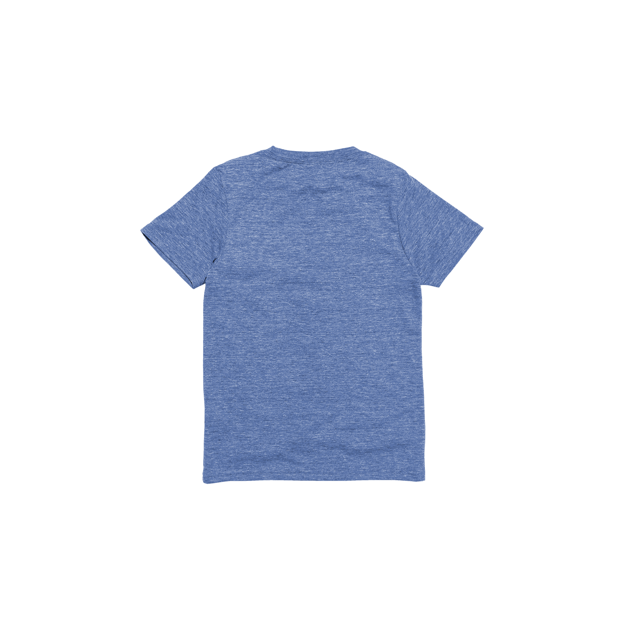 Back Flat Lay of GOEX Youth Eco Triblend Tee in Light Blue
