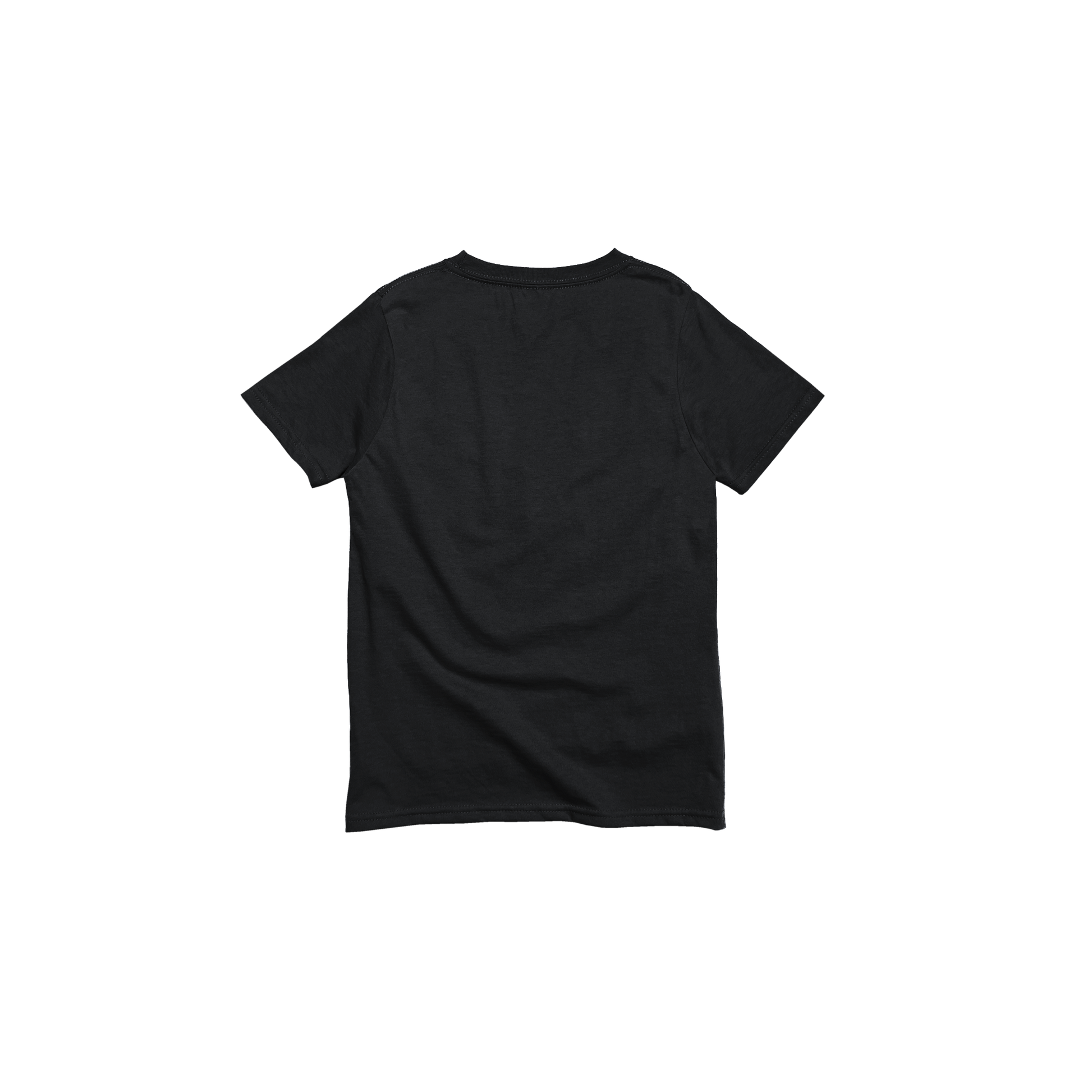 Back Flat Lay of GOEX Youth Standard Cotton Tee in Black