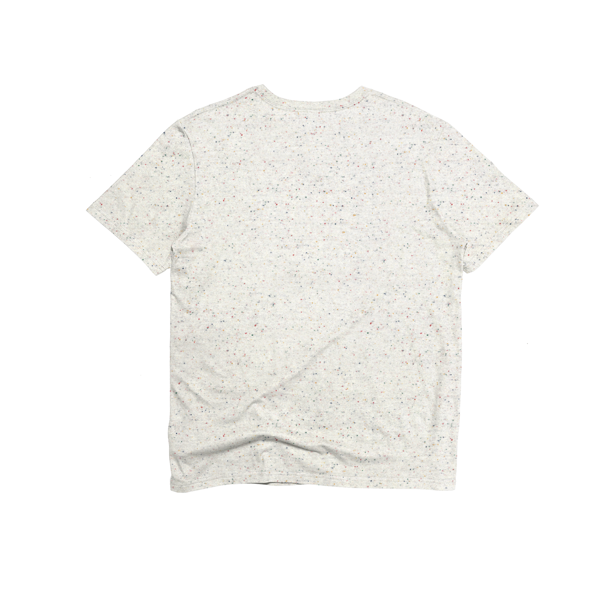 Back Flat Lay of GOEX Unisex and Men's Eco Cotton Tee in Funfetti