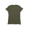 Back Flat Lay of GOEX Ladies Eco Triblend Tee in Olive