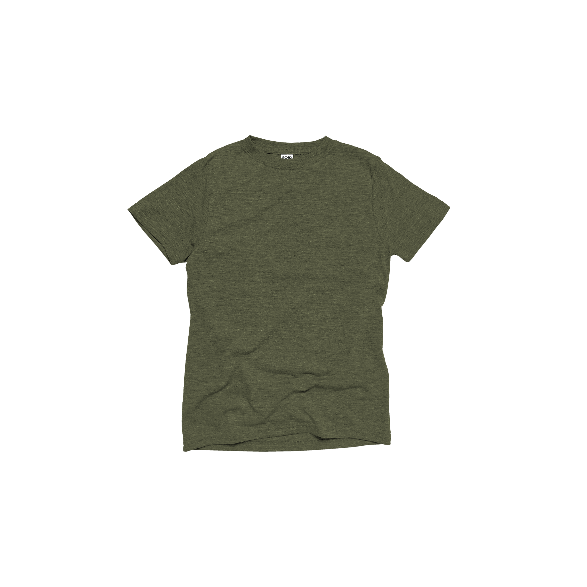 Front Flat Lay of GOEX Youth Eco Triblend Tee in Olive