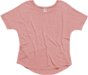 Front Flat Lay of GOEX Ladies Eco Triblend Flowy Tee in Rose