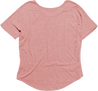 Back Flat Lay of GOEX Ladies Eco Triblend Flowy Tee in Rose