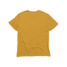 Back Flat Lay of GOEX Unisex and Men's Eco Triblend Tee in Mustard