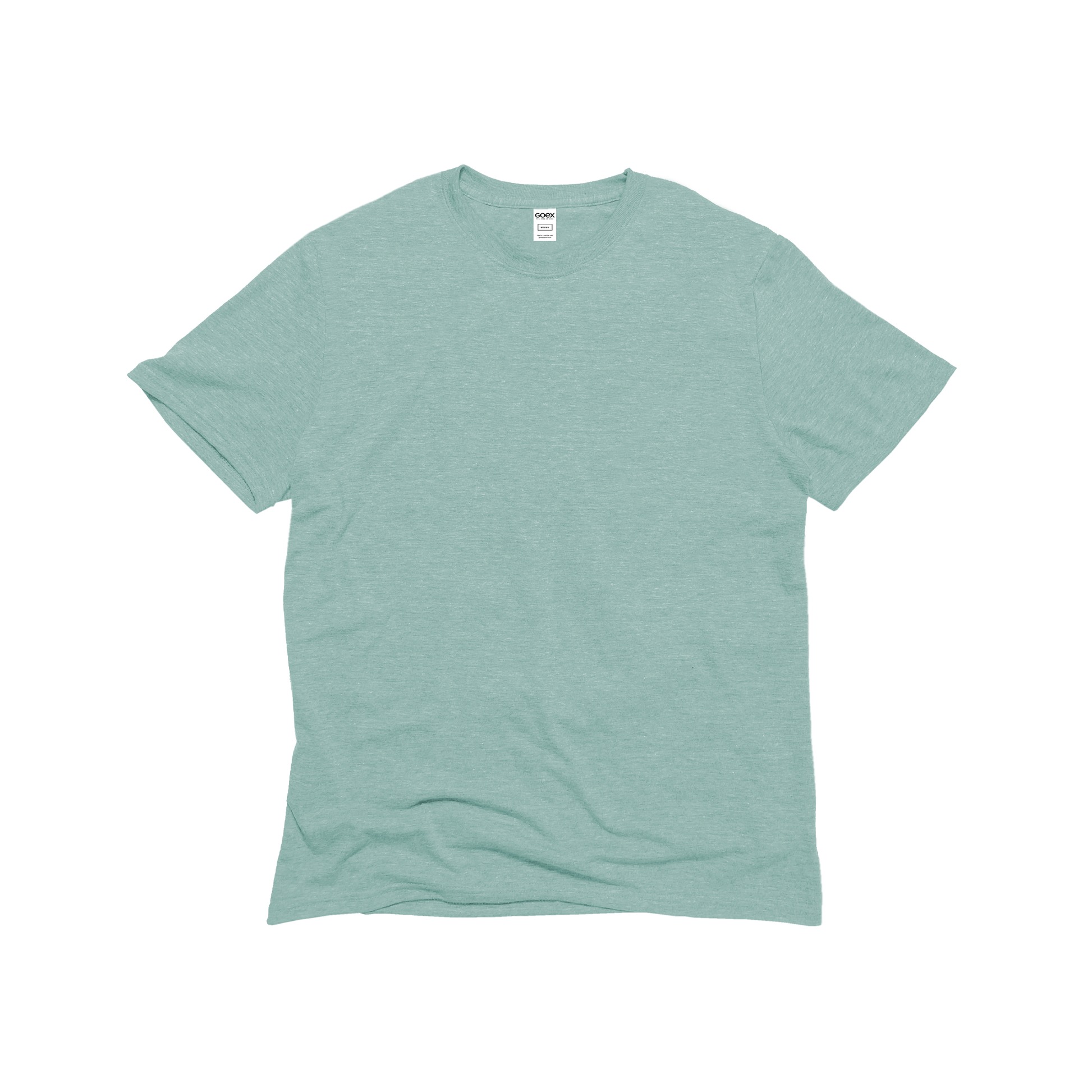 Front Flat Lay of GOEX Unisex and Men's Eco Triblend Tee in Sage