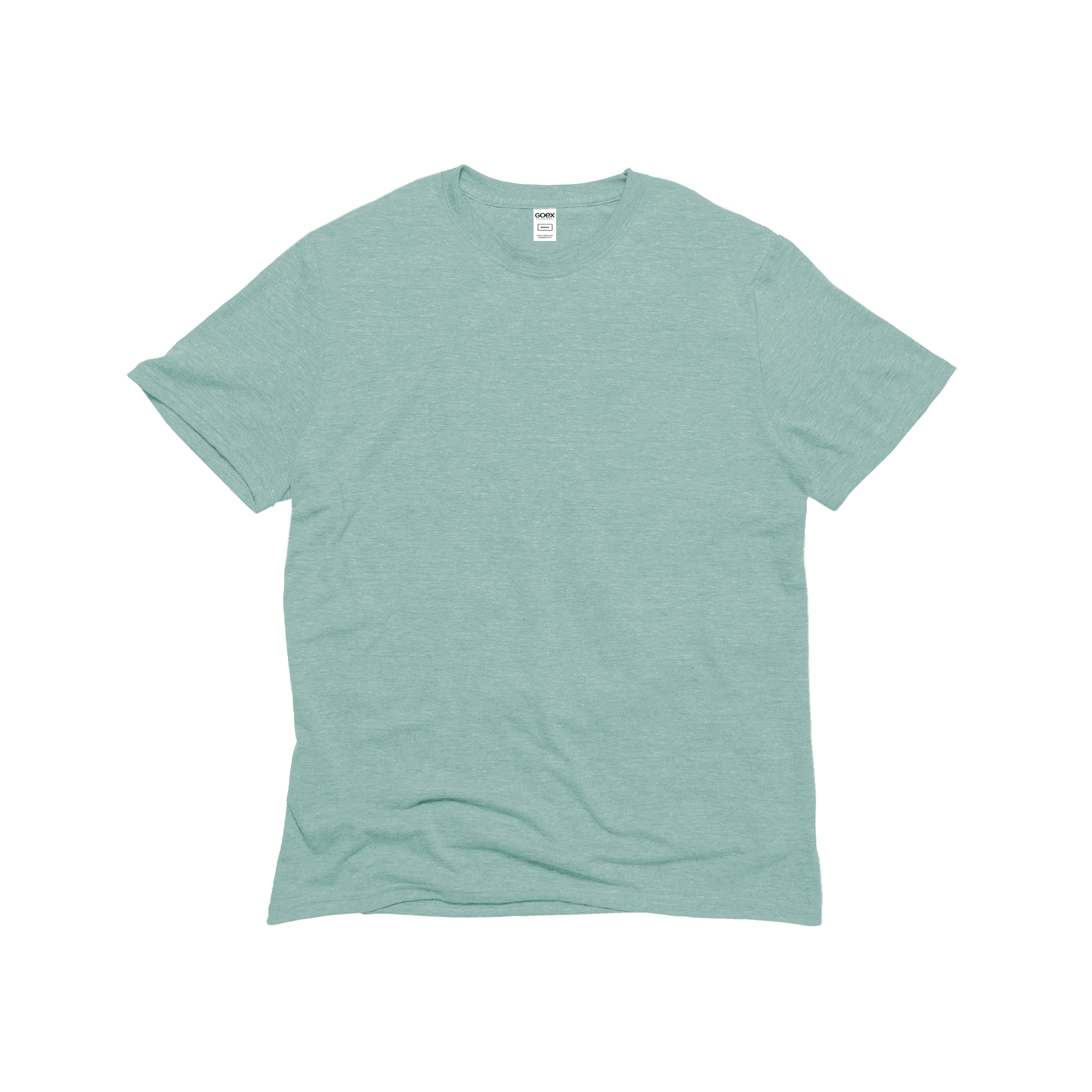 Front Flat Lay of GOEX Unisex and Men's Eco Triblend Tee in Sage