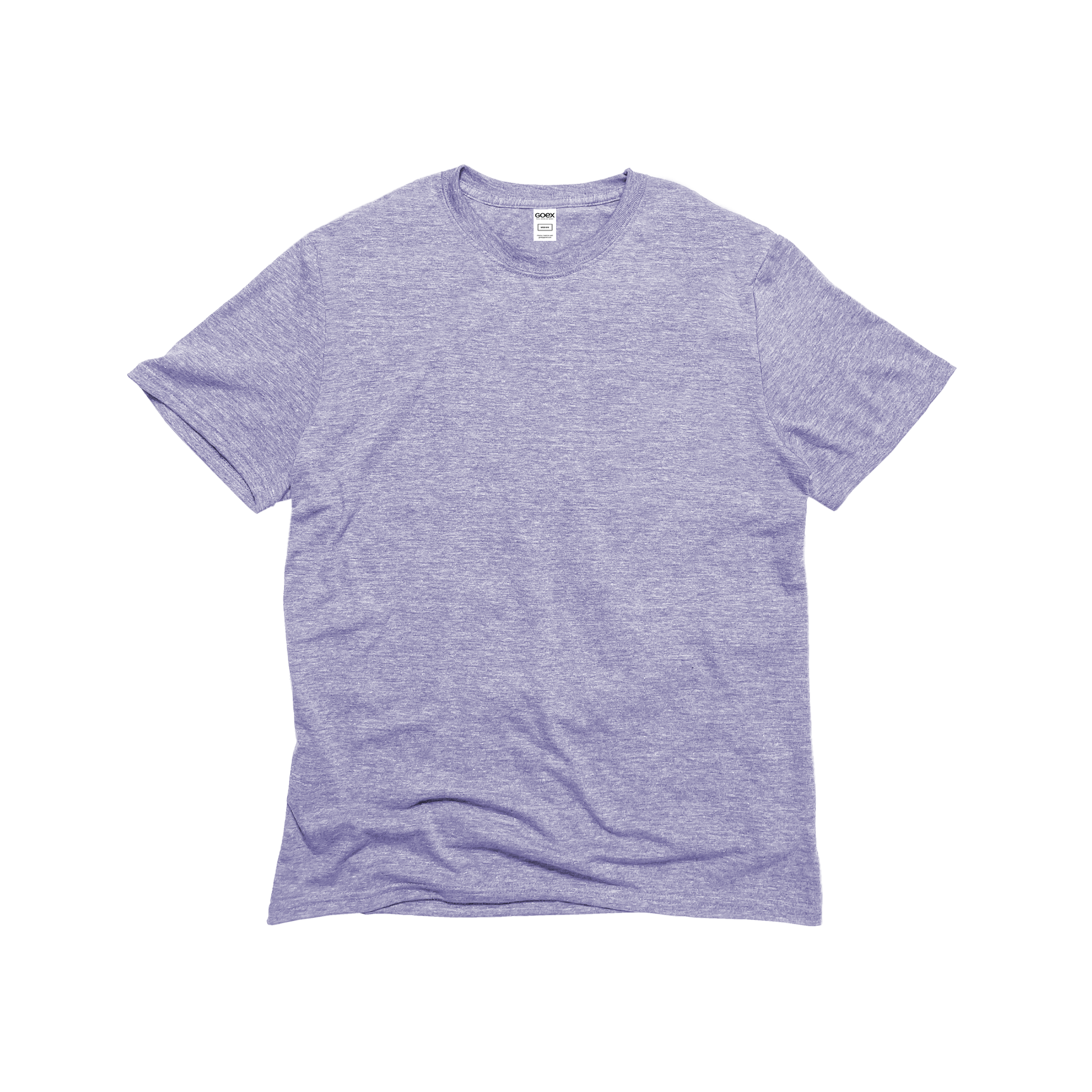 Front Flat Lay of GOEX Unisex and Men's Eco Triblend Tee in Lavender