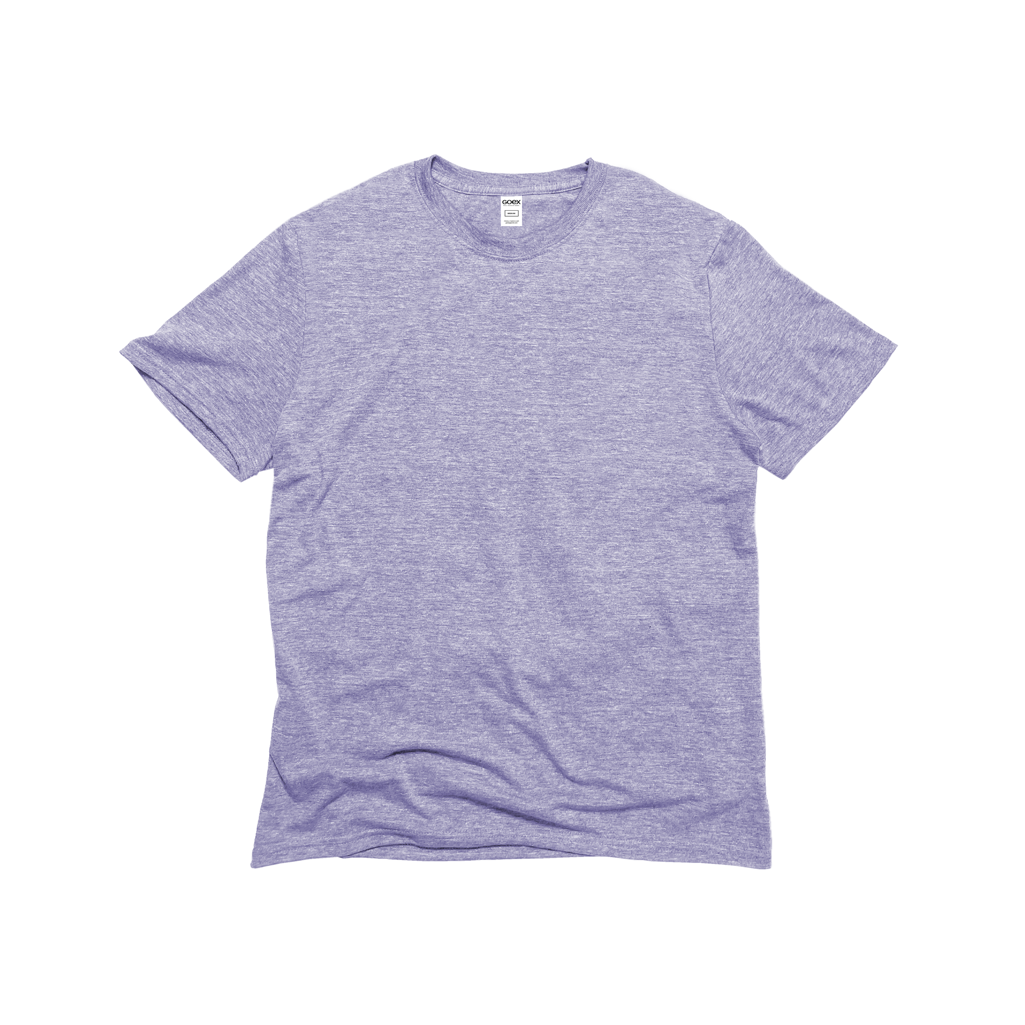 Front Flat Lay of GOEX Unisex and Men's Eco Triblend Tee in Lavender
