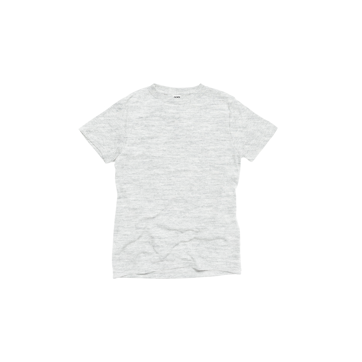 Front Flat Lay of GOEX Youth Eco Triblend Tee in Vintage White