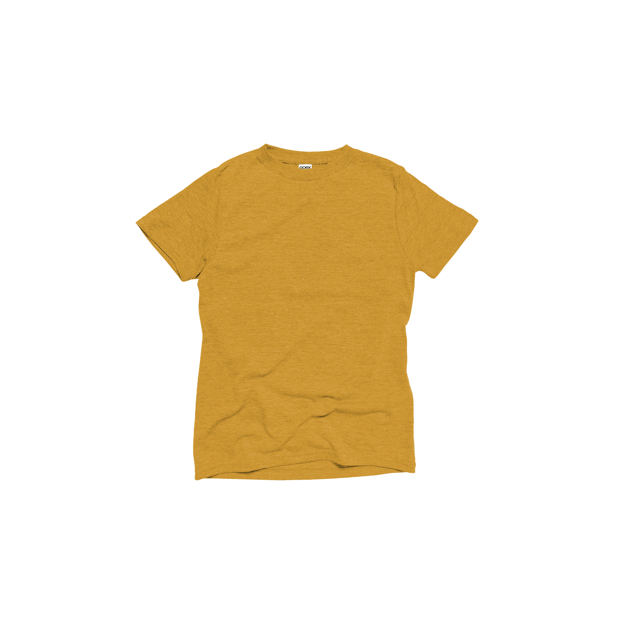 Front Flat Lay of GOEX Youth Eco Triblend Tee in Mustard