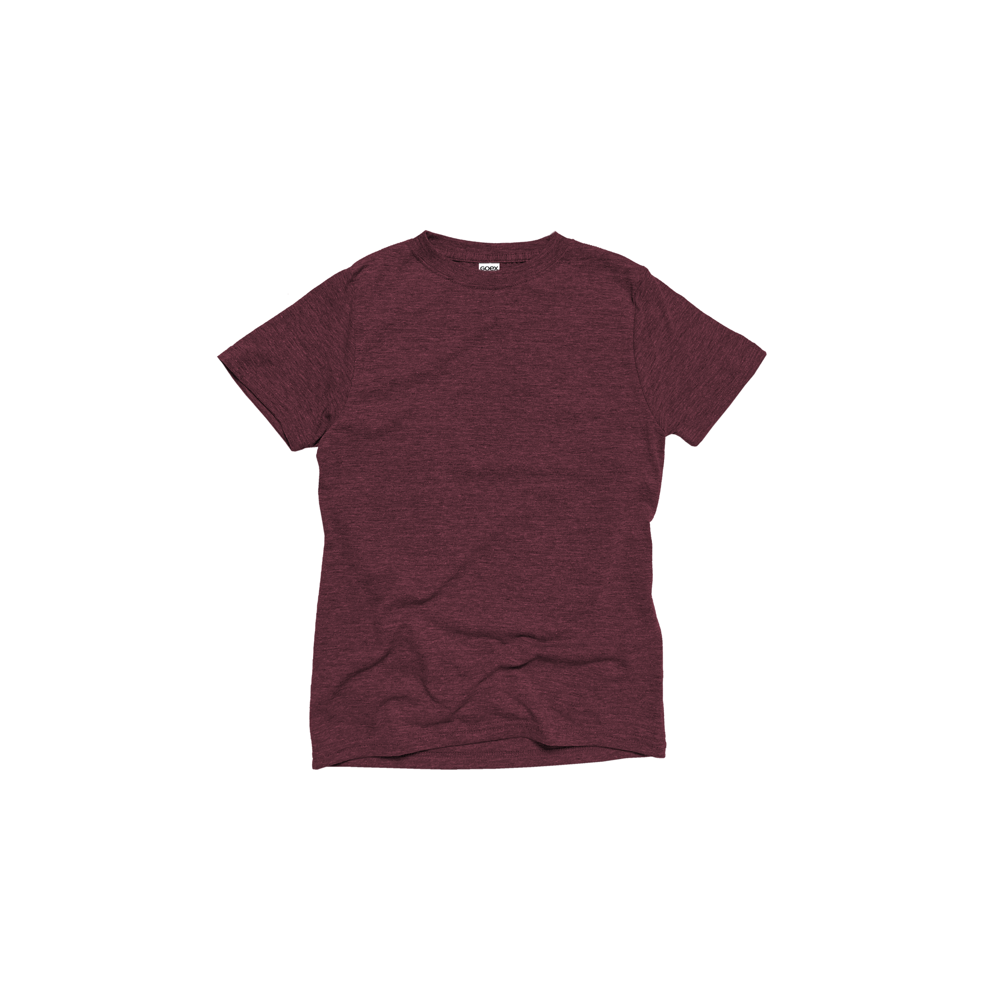 Front Flat Lay of GOEX Youth Eco Triblend Tee in Wine