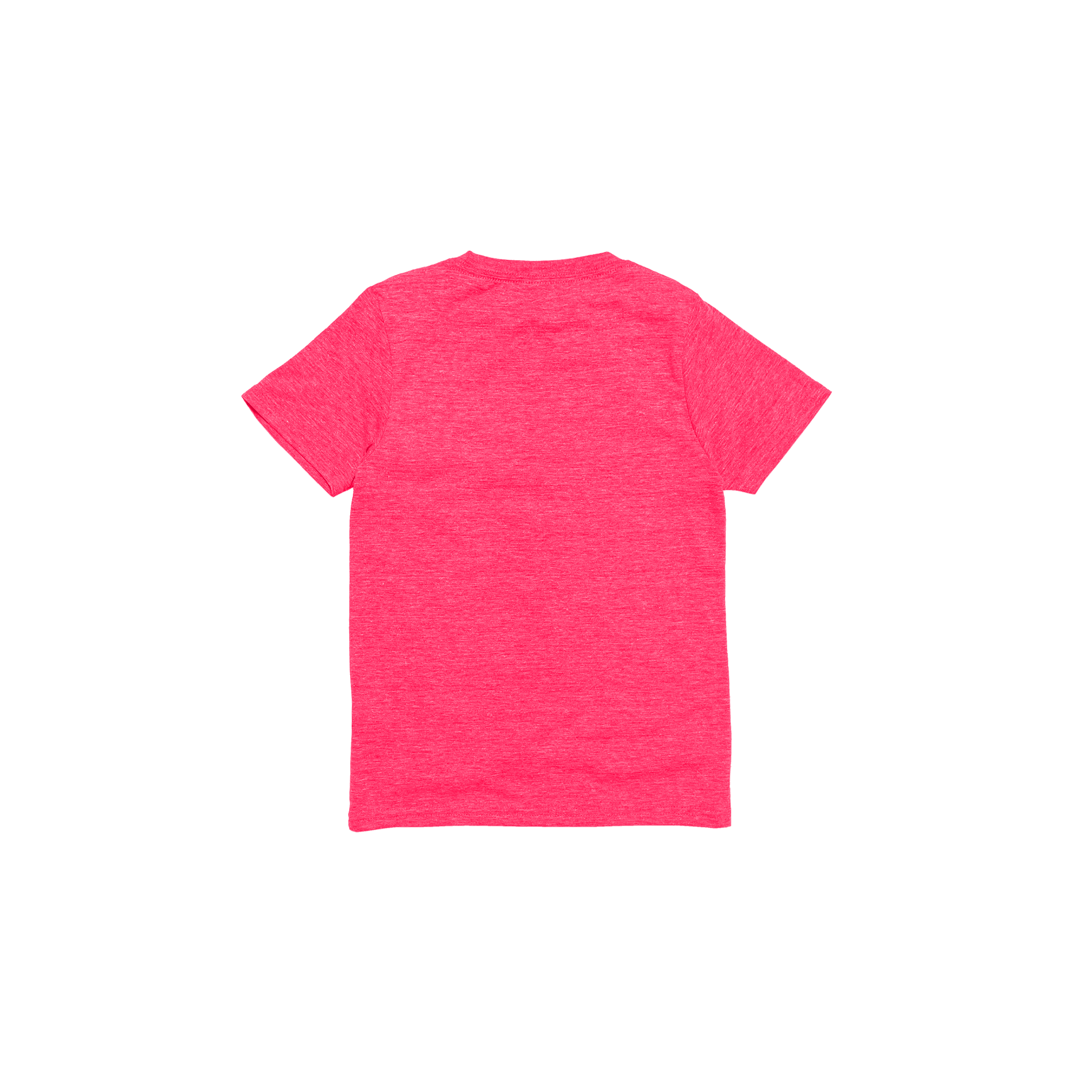 Back Flat Lay of GOEX Youth Eco Triblend Tee in Neon Pink