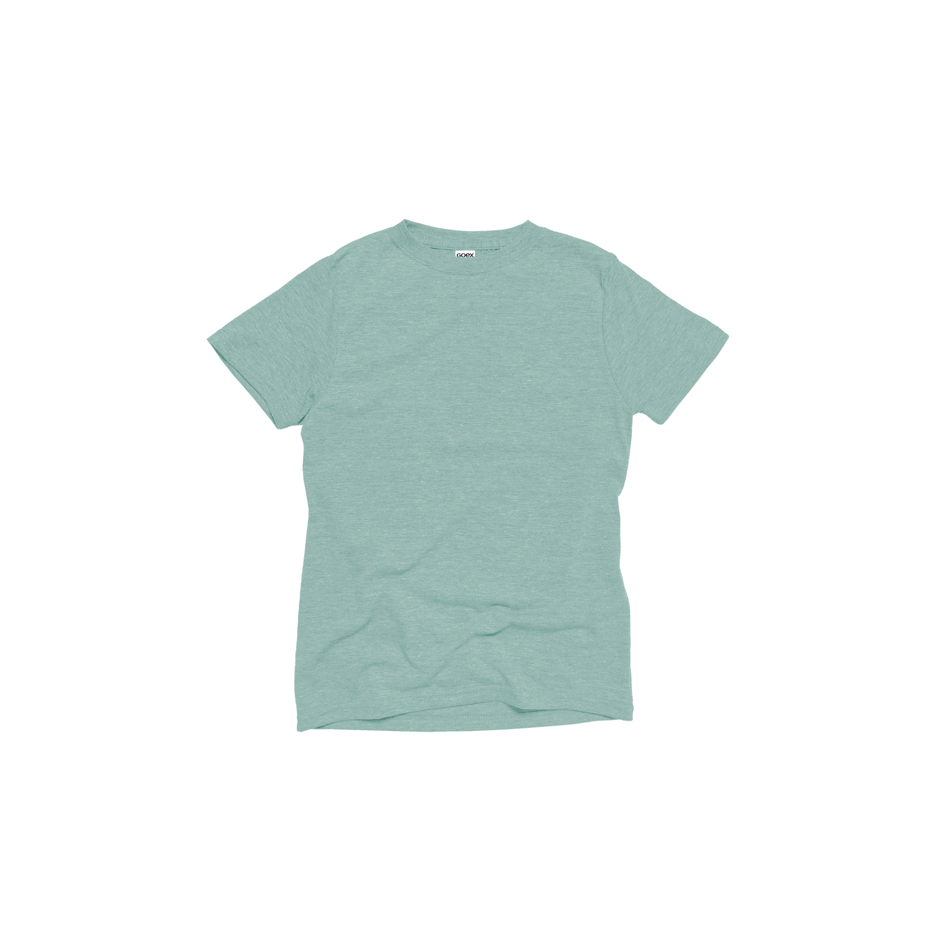 Front Flat Lay of GOEX Youth Eco Triblend Tee in Sage