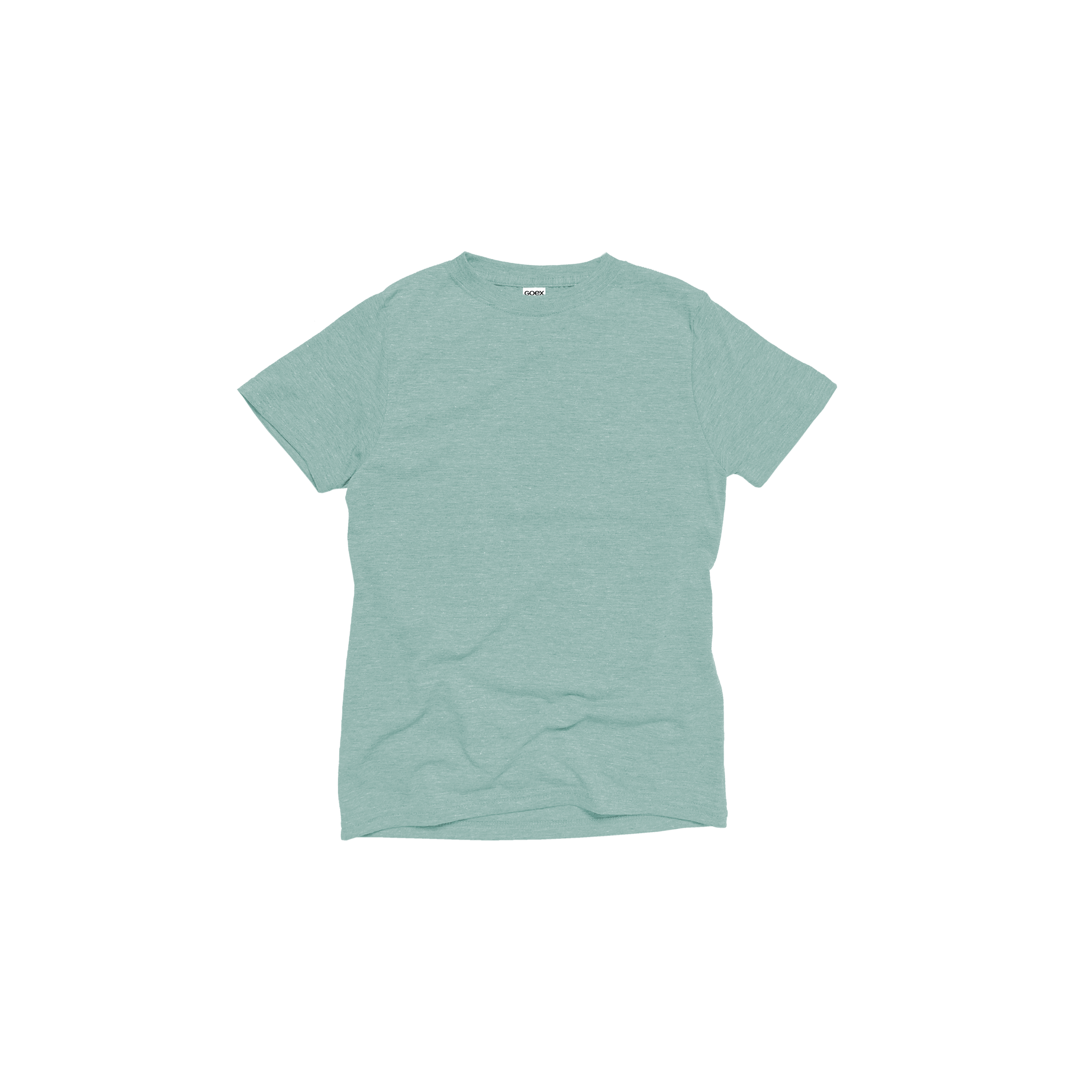 Front Flat Lay of GOEX Youth Eco Triblend Tee in Sage