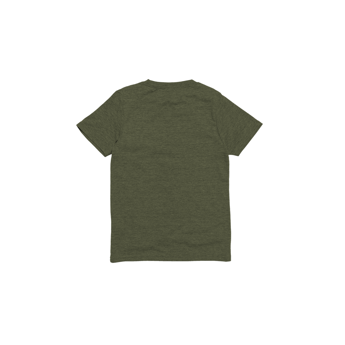 Back Flat Lay of GOEX Youth Eco Triblend Tee in Olive