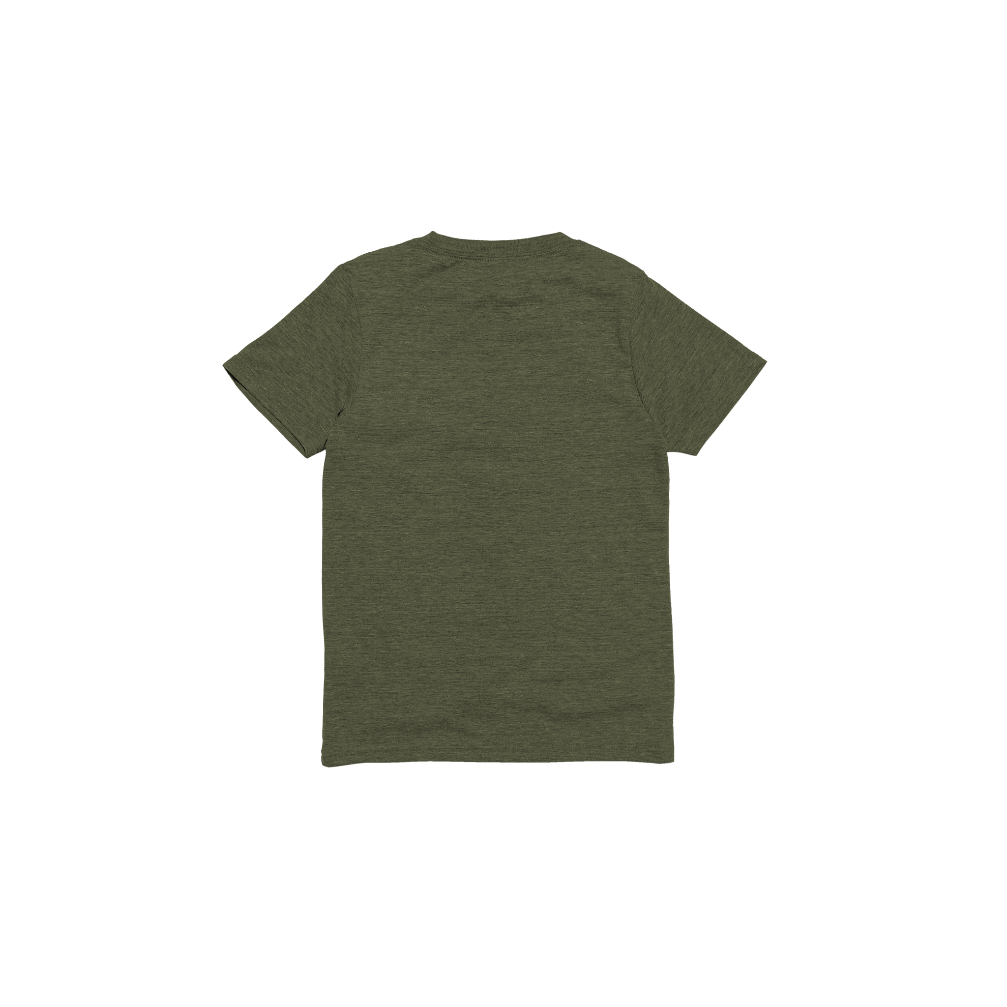 Back Flat Lay of GOEX Youth Eco Triblend Tee in Olive