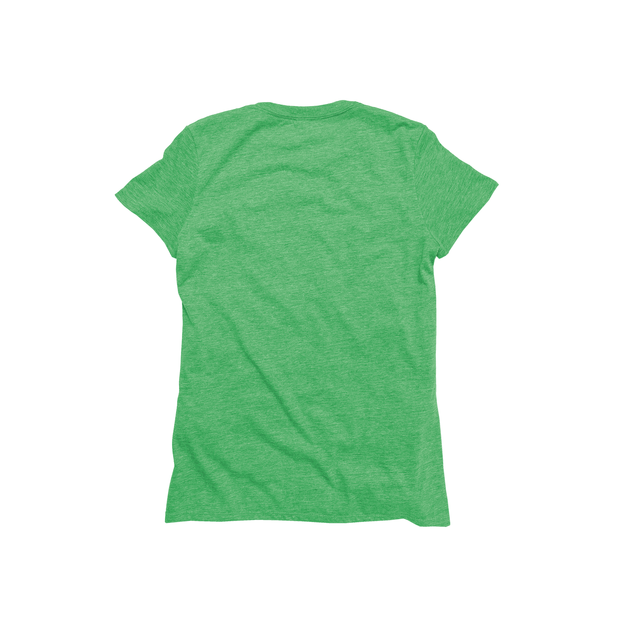 Back Flat Lay of GOEX Ladies Eco Triblend Tee in Grass