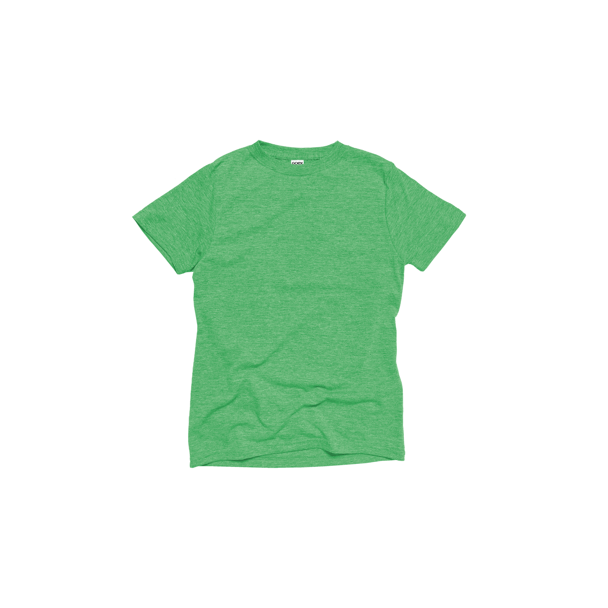 Front Flat Lay of GOEX Youth Eco Triblend Tee in Grass