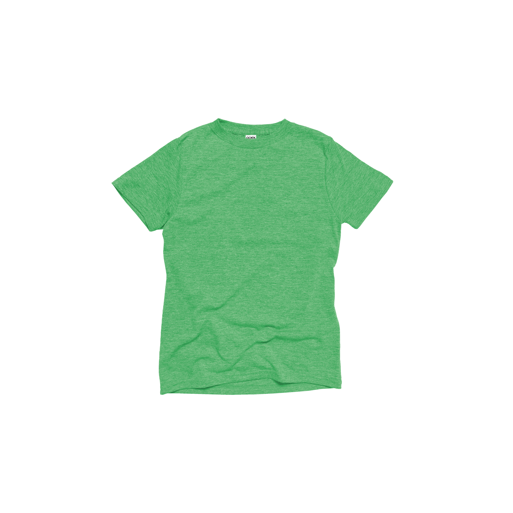 Front Flat Lay of GOEX Youth Eco Triblend Tee in Grass