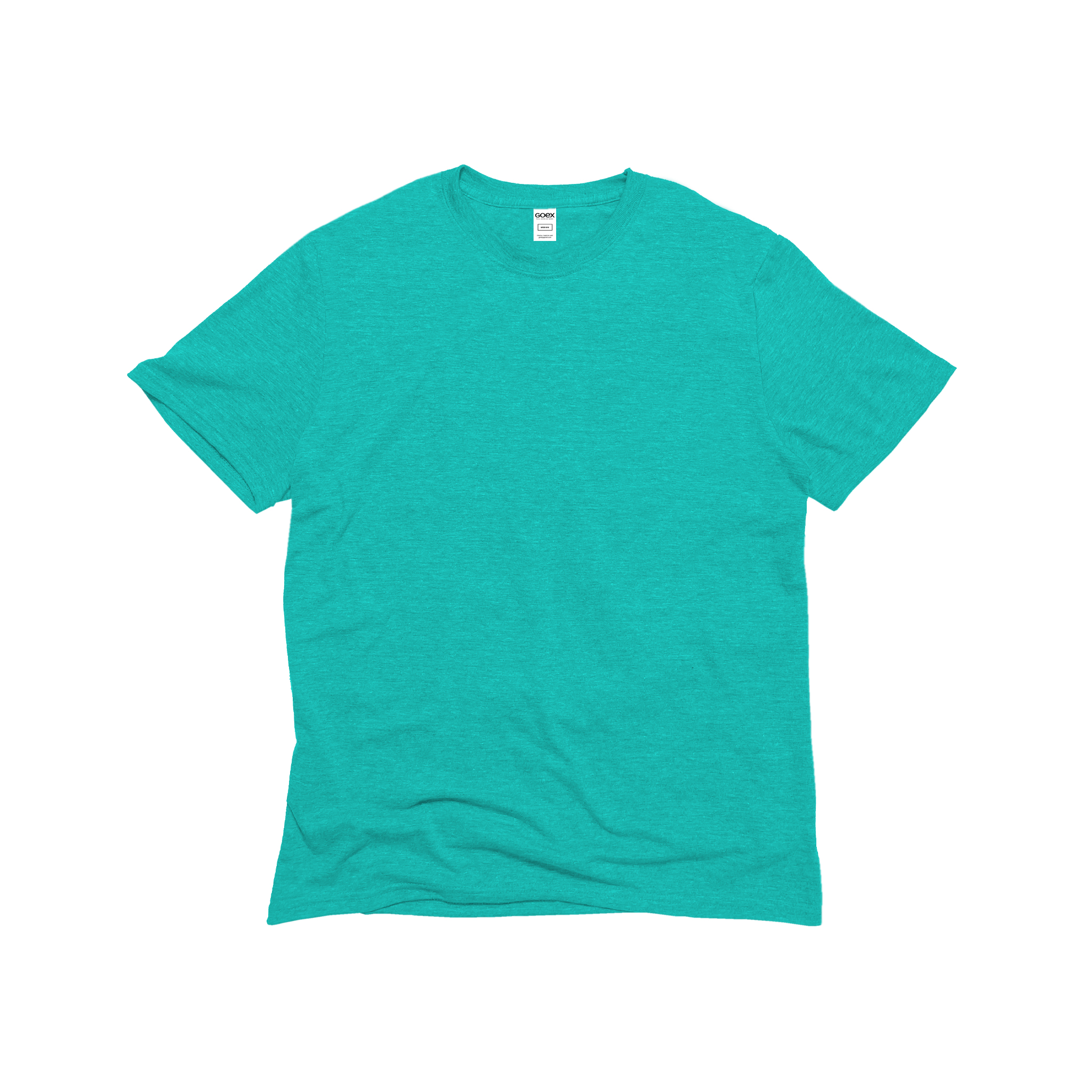 Front Flat Lay of GOEX Unisex and Men's Eco Triblend Tee in Teal