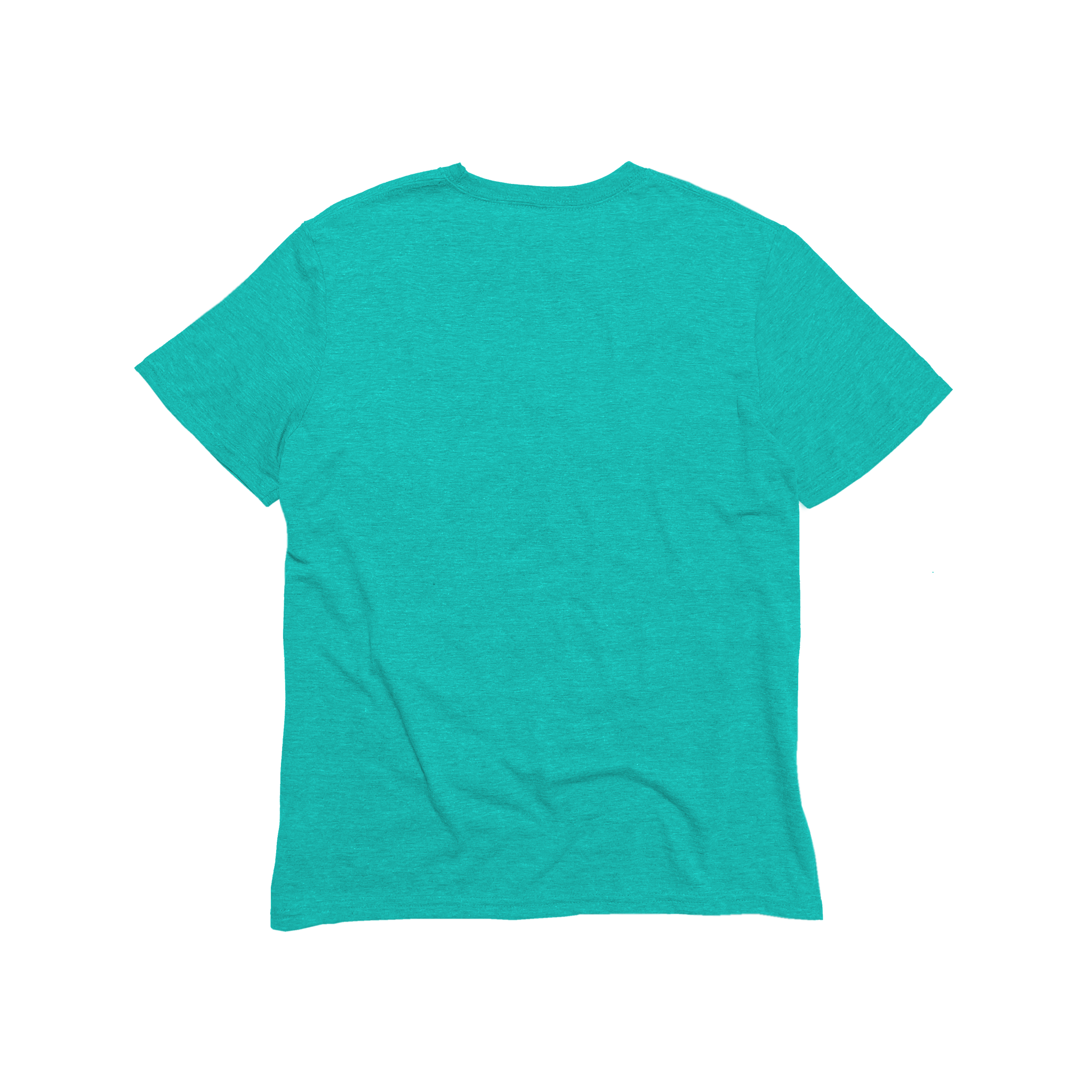 Back Flat Lay of GOEX Unisex and Men's Eco Triblend Tee in Teal