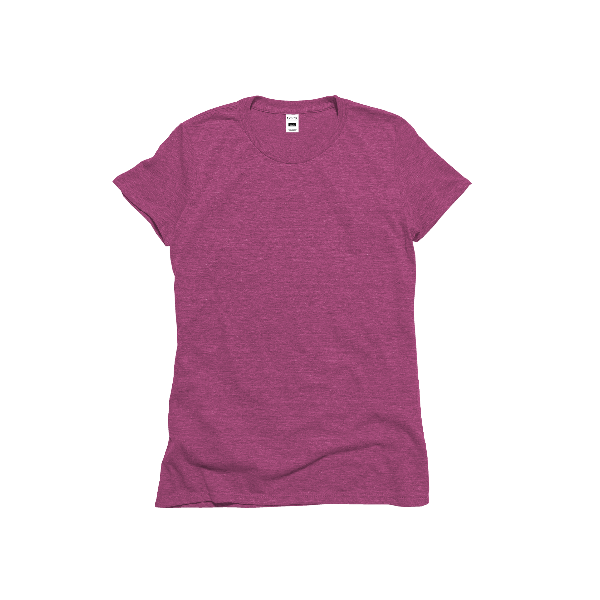 Front Flat Lay of GOEX Ladies Eco Triblend Tee in Berry