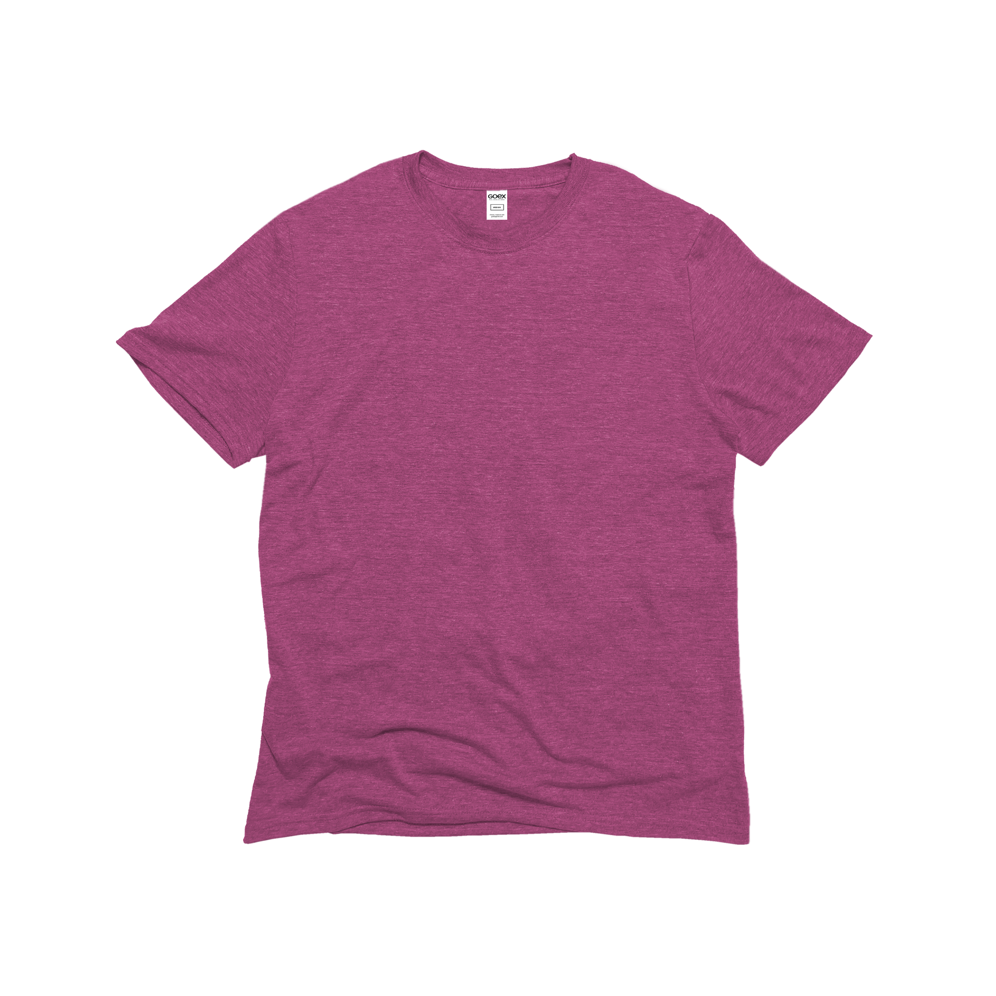 Front Flat Lay of GOEX Unisex and Men's Eco Triblend Tee in Berry