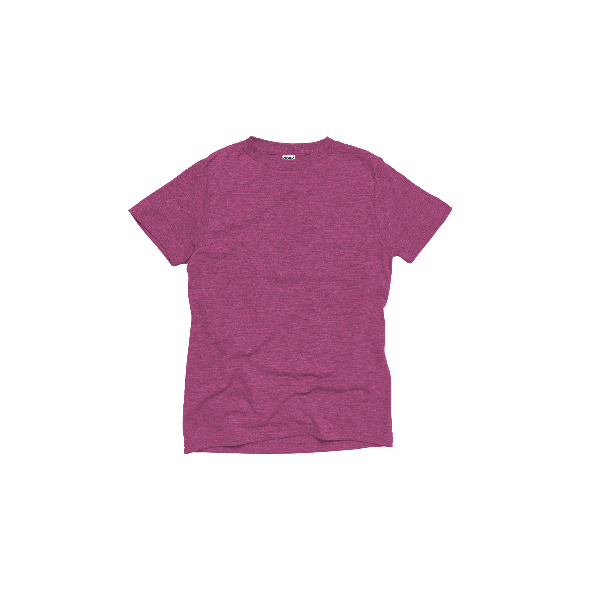 Front Flat Lay of GOEX Youth Eco Triblend Tee in Berry