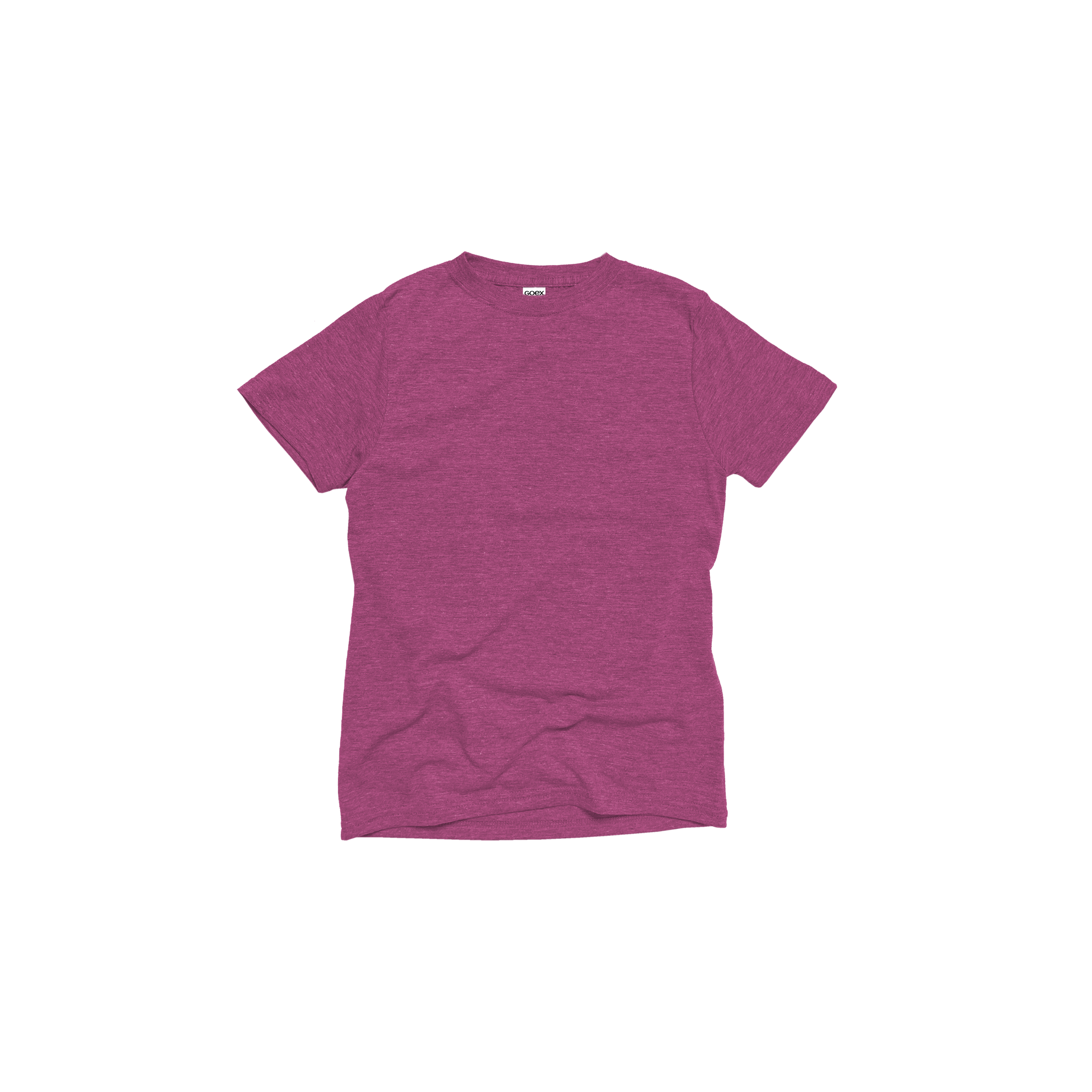 Front Flat Lay of GOEX Youth Eco Triblend Tee in Berry