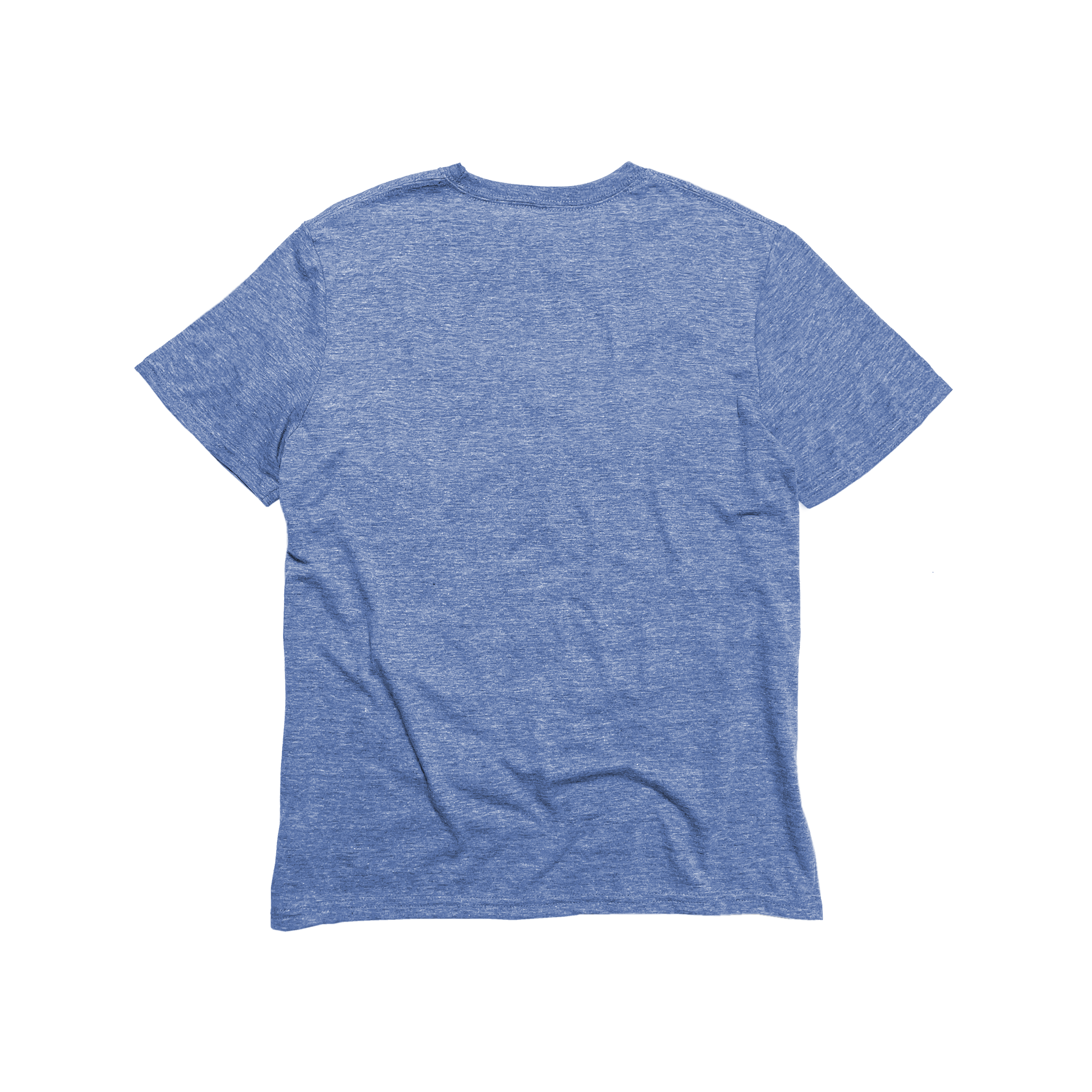 Back Flat Lay of GOEX Unisex and Men's Eco Triblend Tee in Light Blue