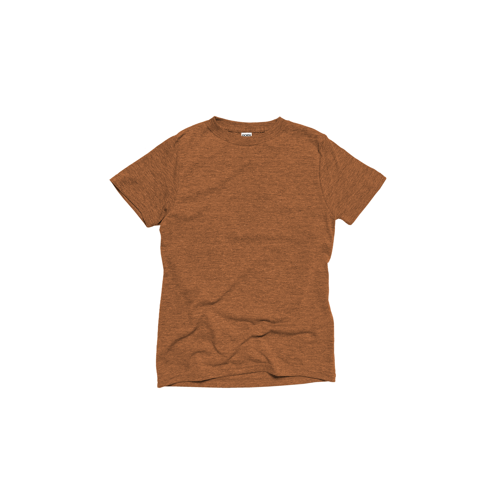 Front Flat Lay of GOEX Youth Eco Triblend Tee in Amber