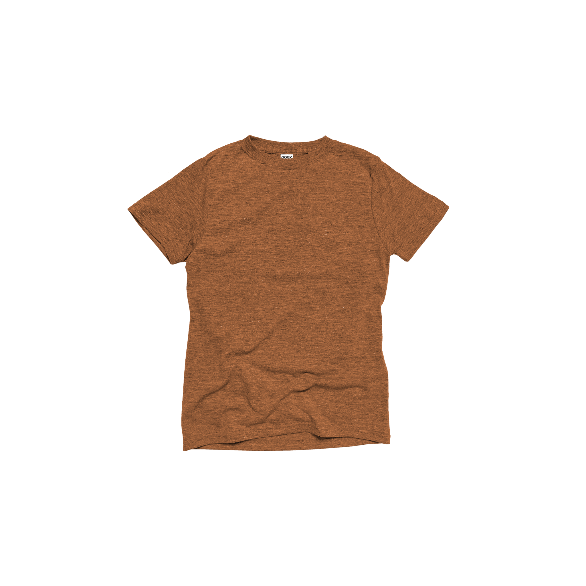 Front Flat Lay of GOEX Youth Eco Triblend Tee in Amber