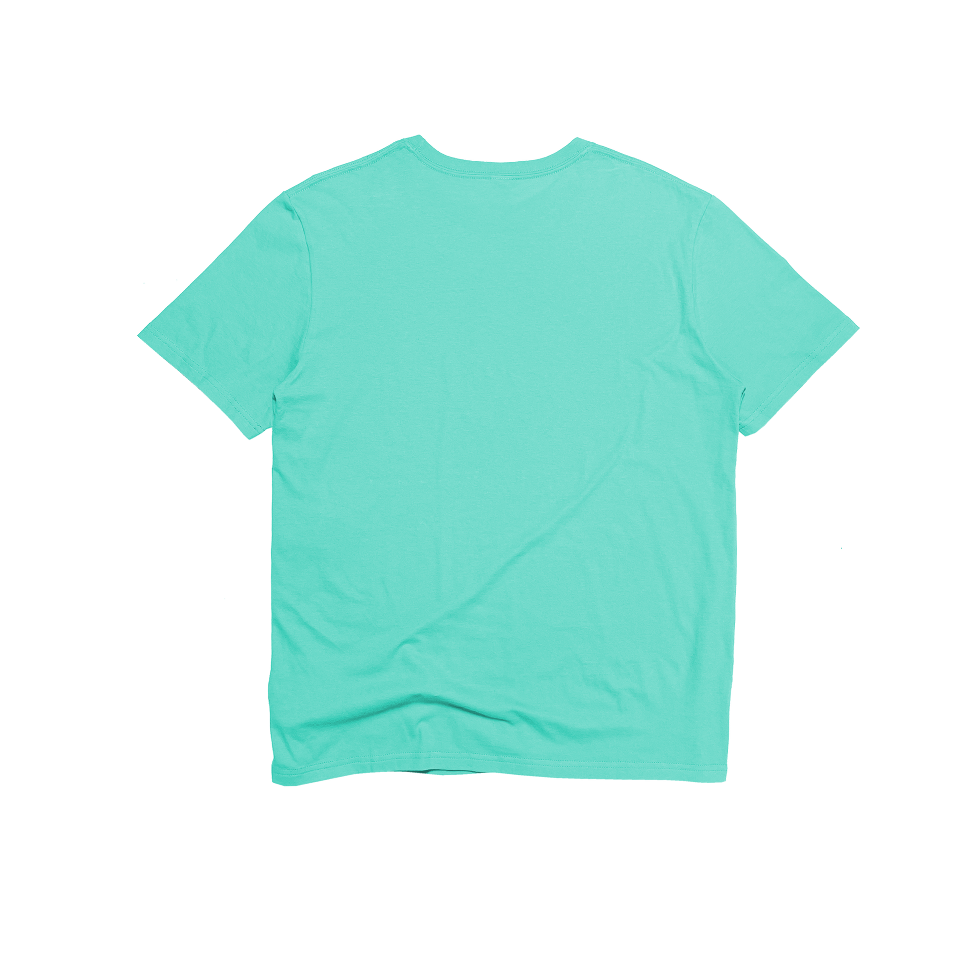 Back Flat Lay of GOEX Unisex and Men's Cotton Tee in Mint