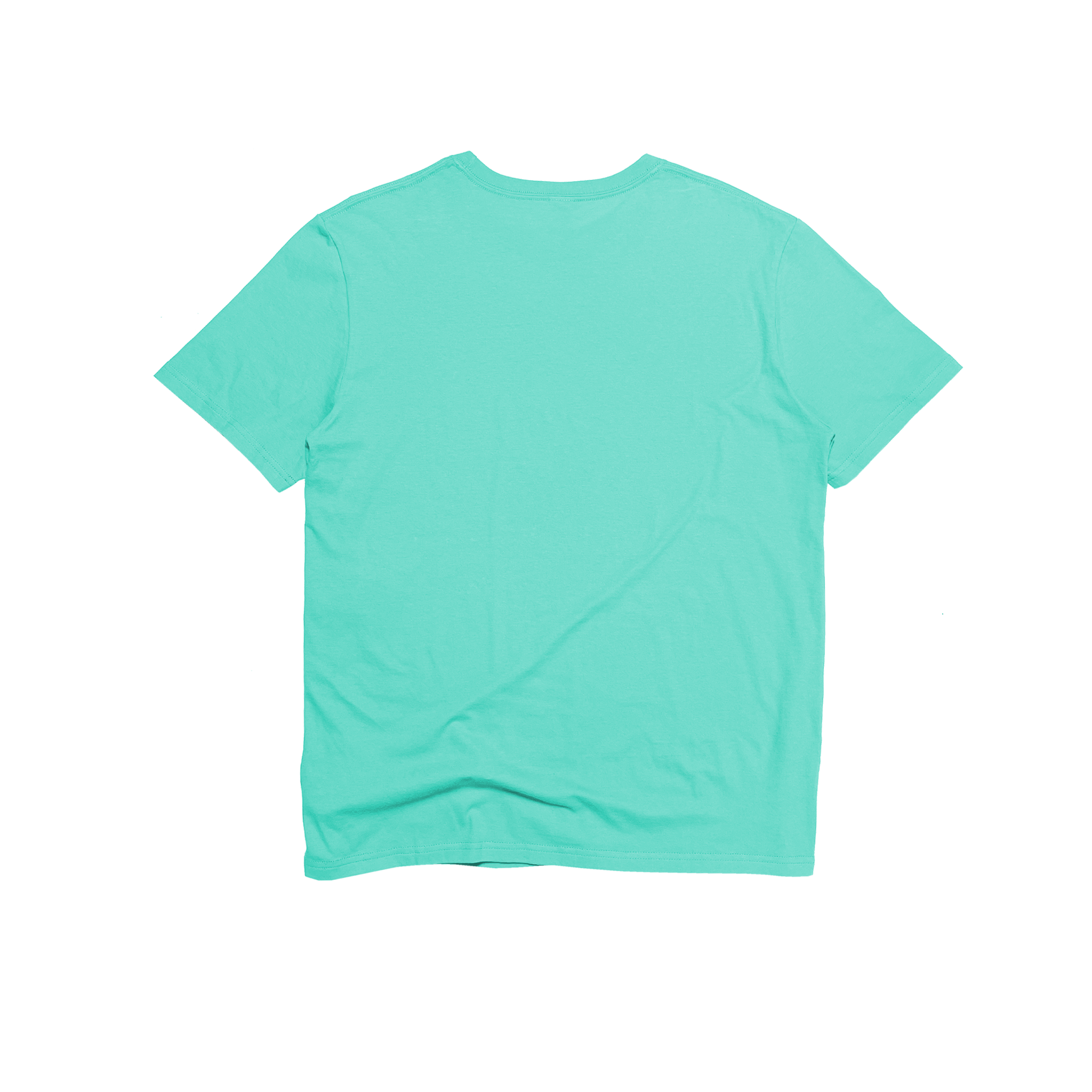 Back Flat Lay of GOEX Unisex and Men's Cotton Tee in Mint