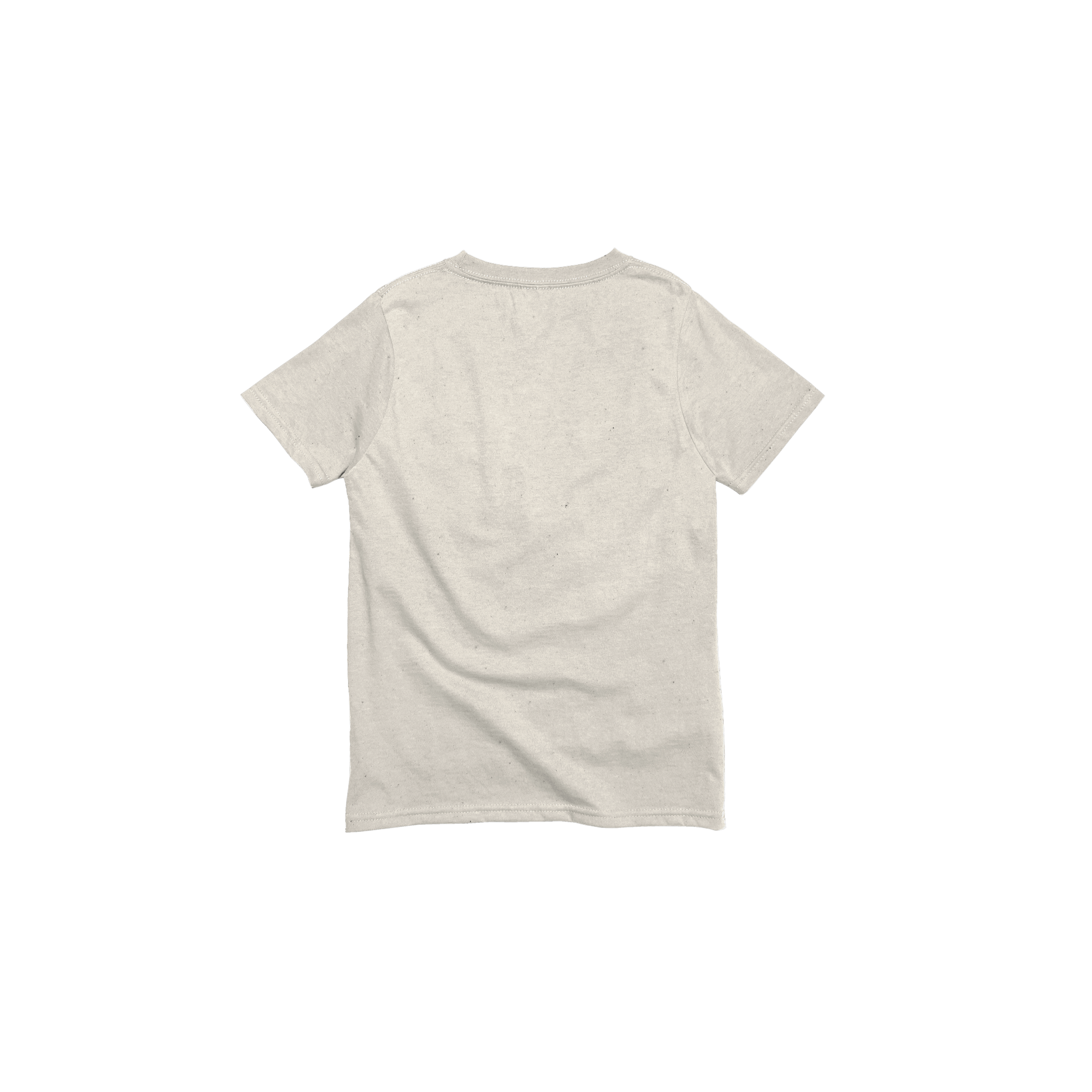 Back Flat Lay of GOEX Youth Eco Cotton Tee in Ivory