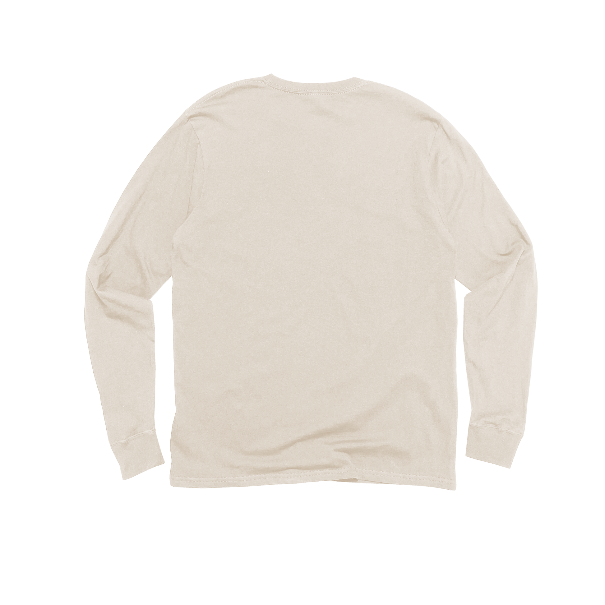Back Flat Lay of GOEX Unisex and Men's Eco Cotton Henley in Ivory